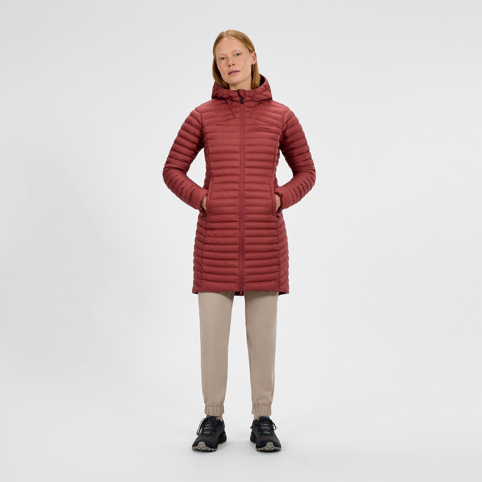Women's Nula Micro Synthetic Insulated Long Jacket - Red