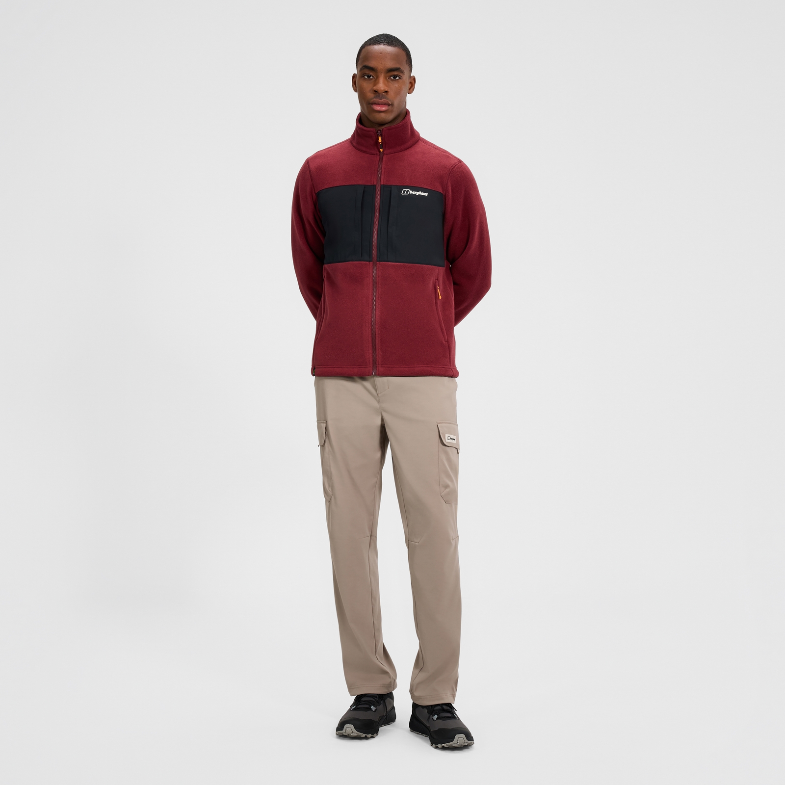 Image of Men's Prism Guide InterActive Polartec Fleece Jacket - Red/Black