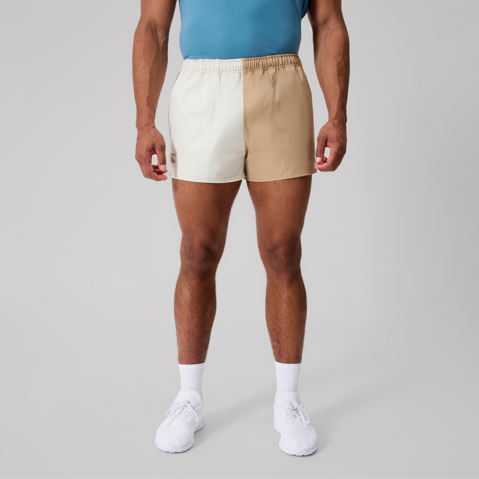 Mens Fundamentals Harlequin 3 inch Drill Shorts Taupe