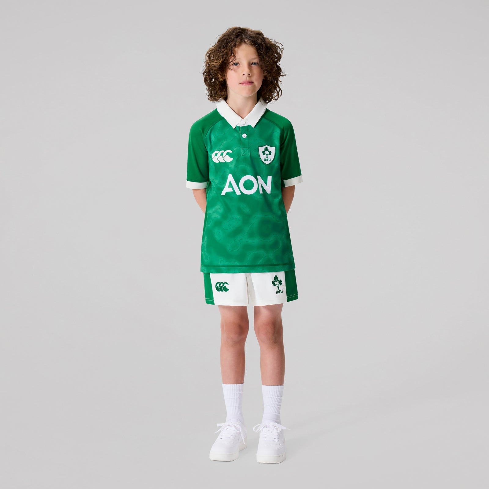 Mens Ireland Home Match Shorts White/Green