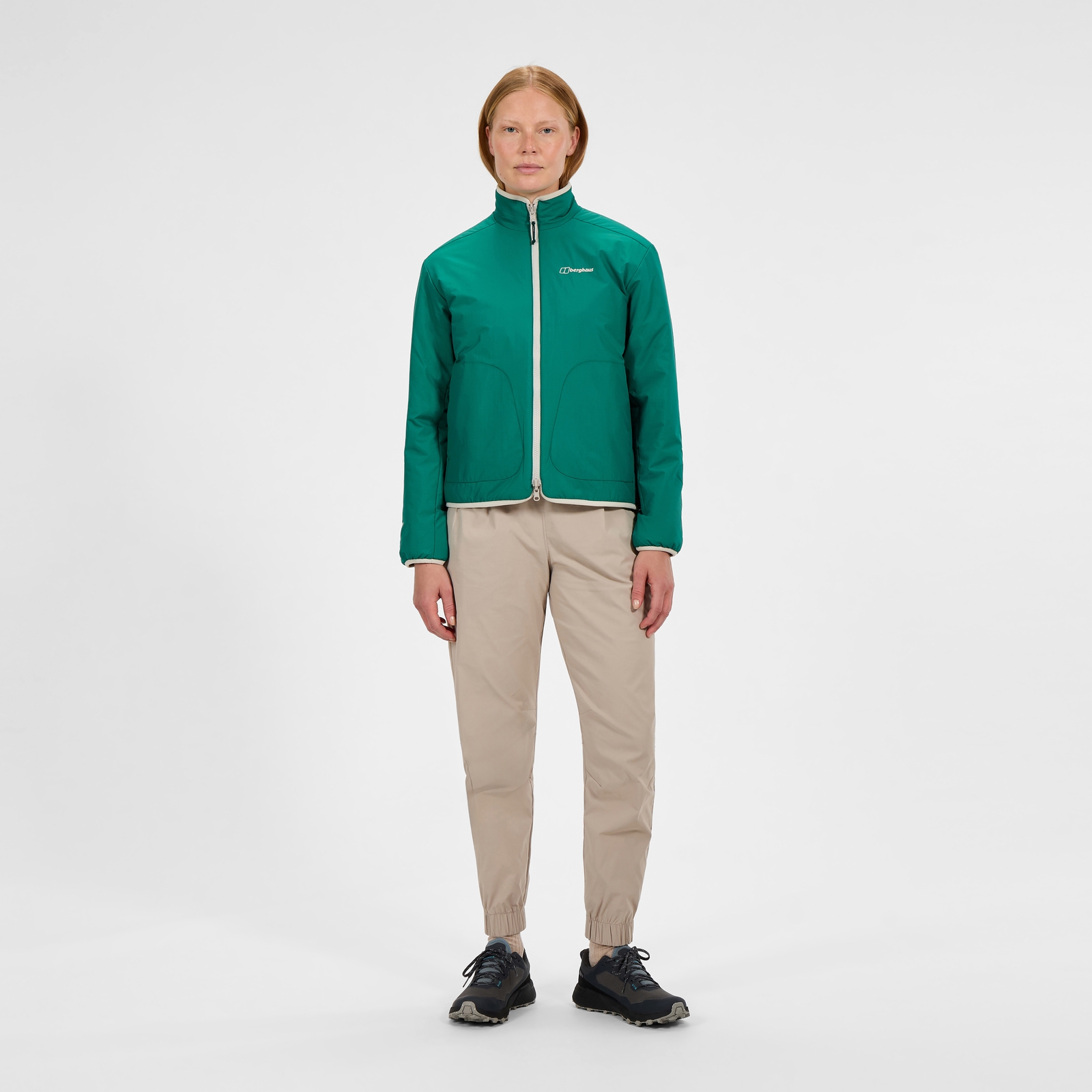 Image of Women's Asperton Reversible Jacket - Green/Grey