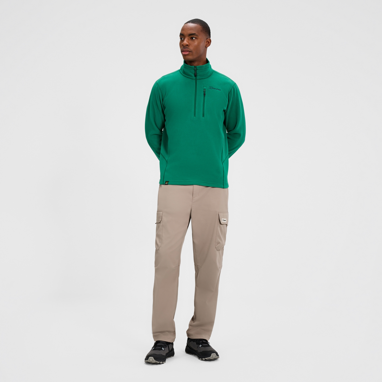 Image of Men's Prism Micro Half Zip Polartec Fleece - Green