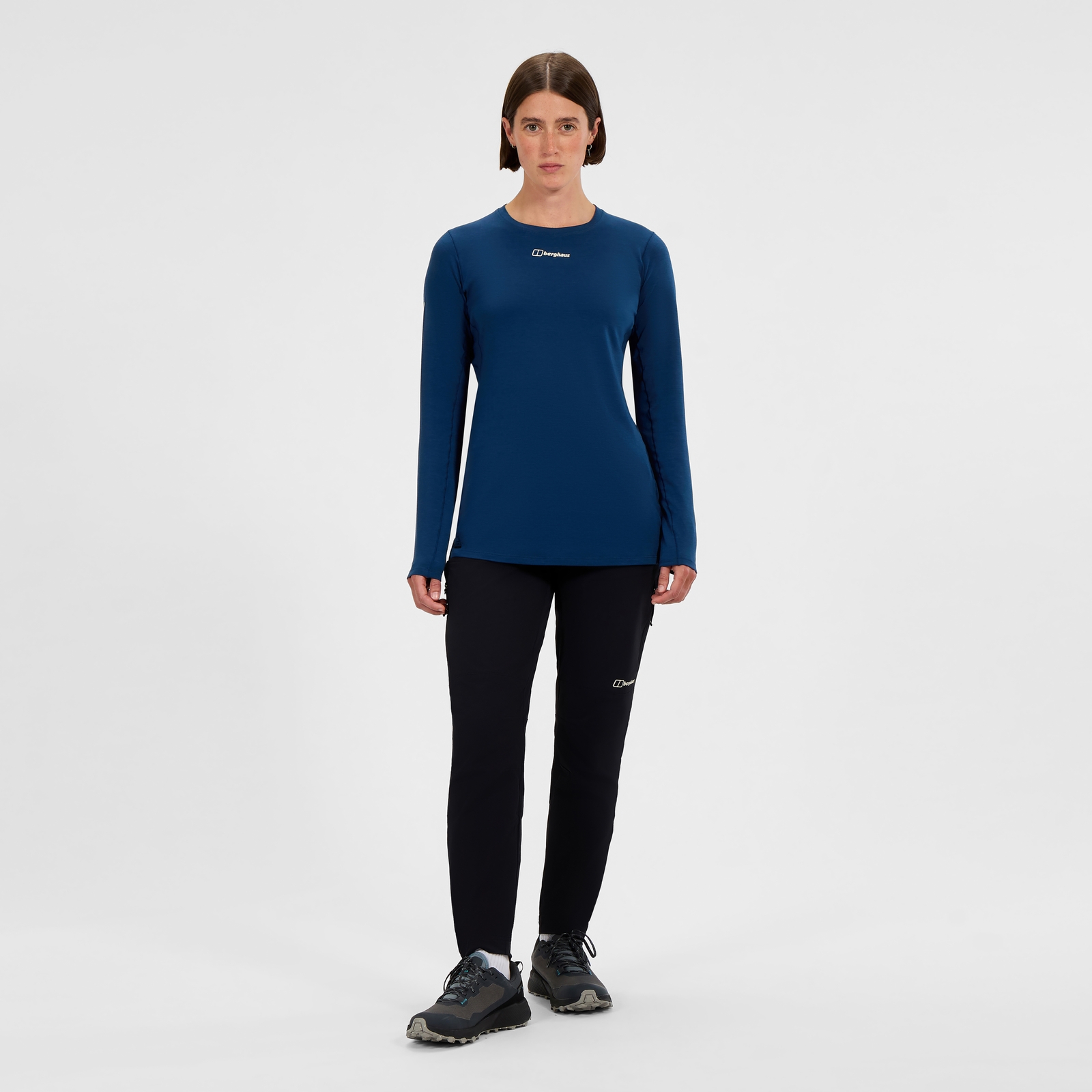 Image of Women's Delta Long Sleeve Tech Tee - Blue