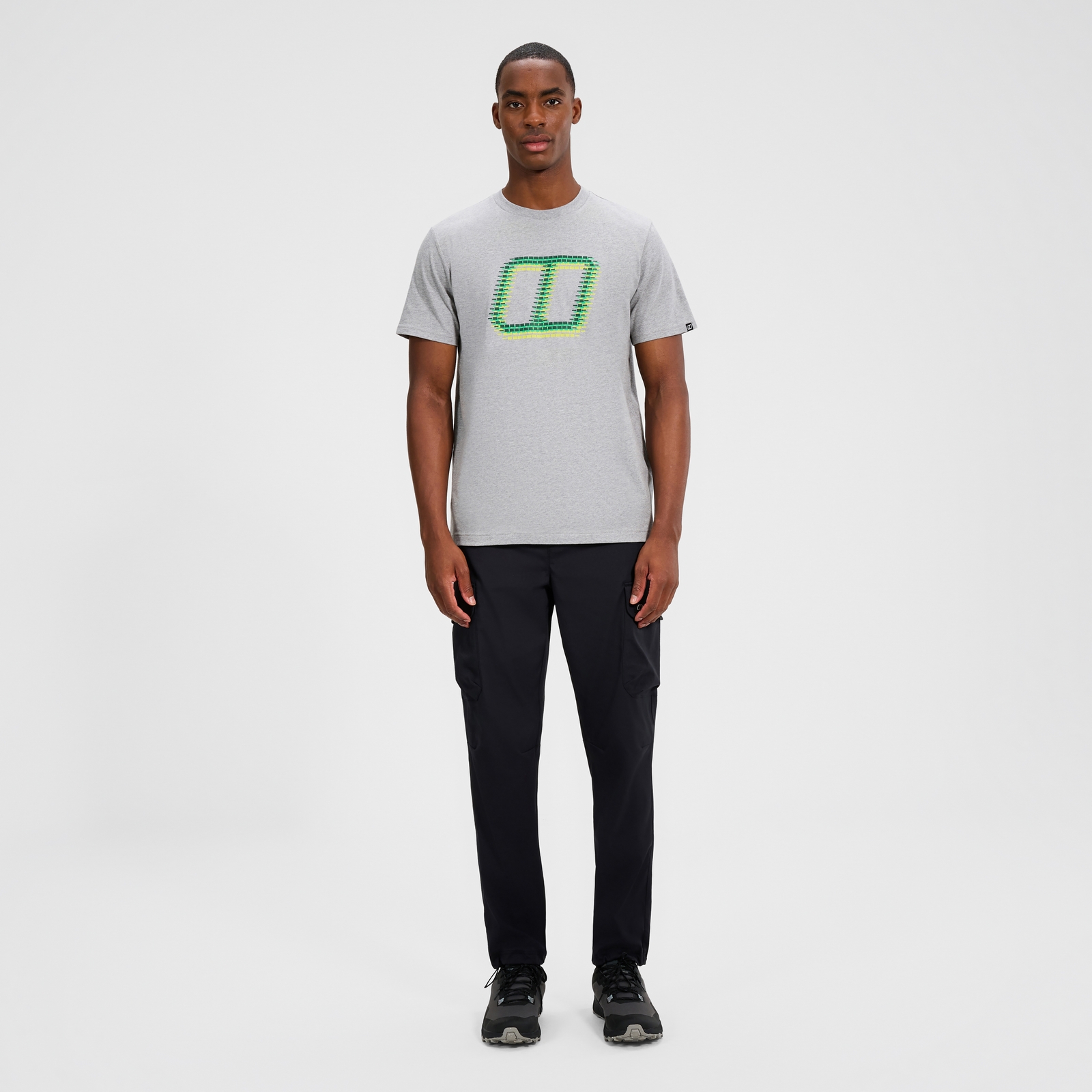 Image of Men's Glitched Blocks Tee - Grey