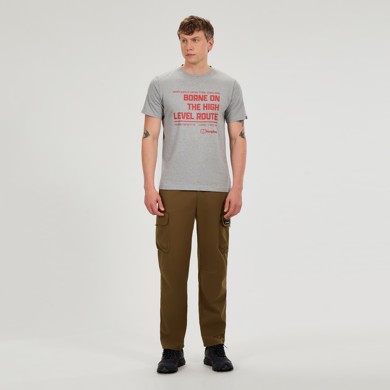 Image of Men's High Level Route Tee - Grey