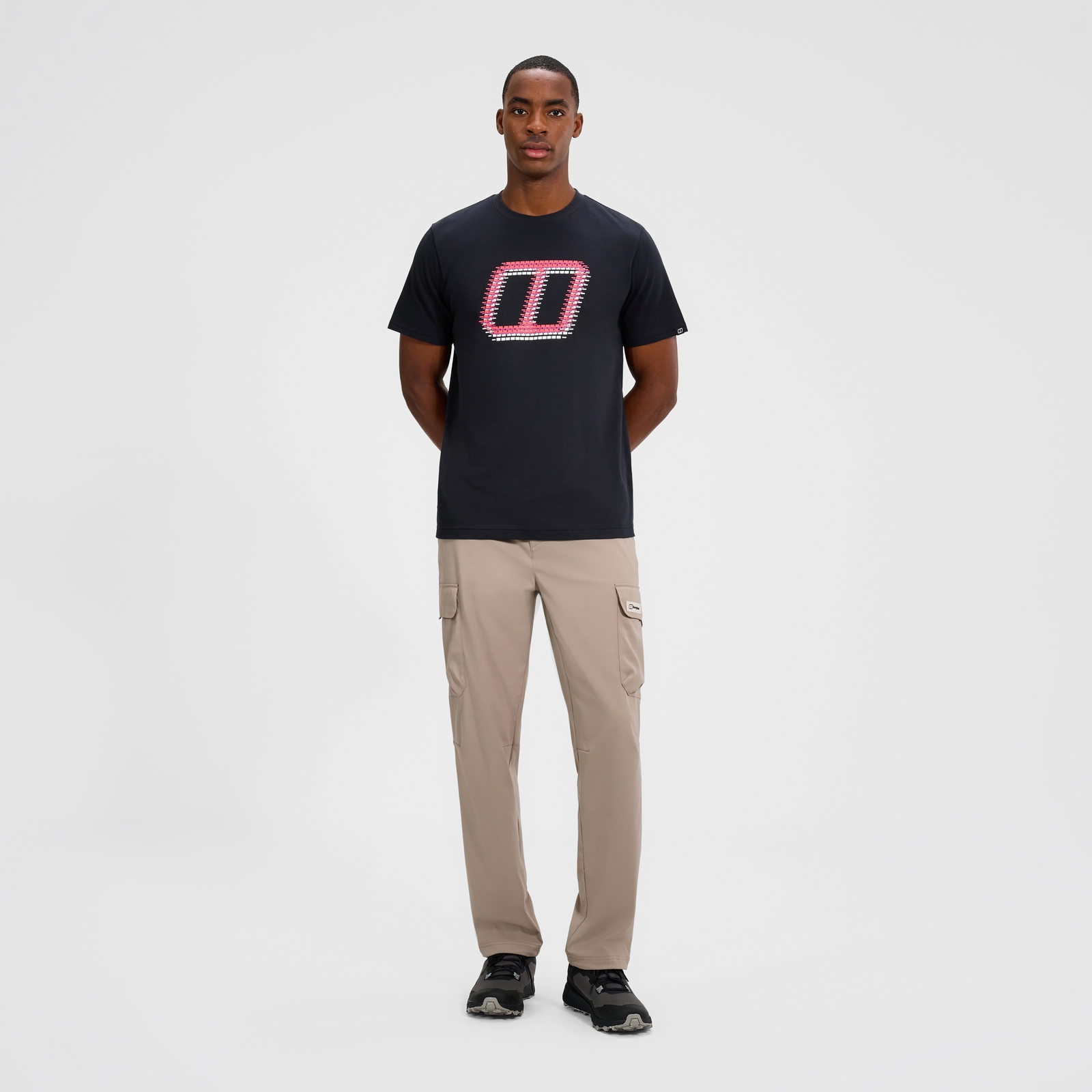 Men's Glitched Blocks Tee - Black