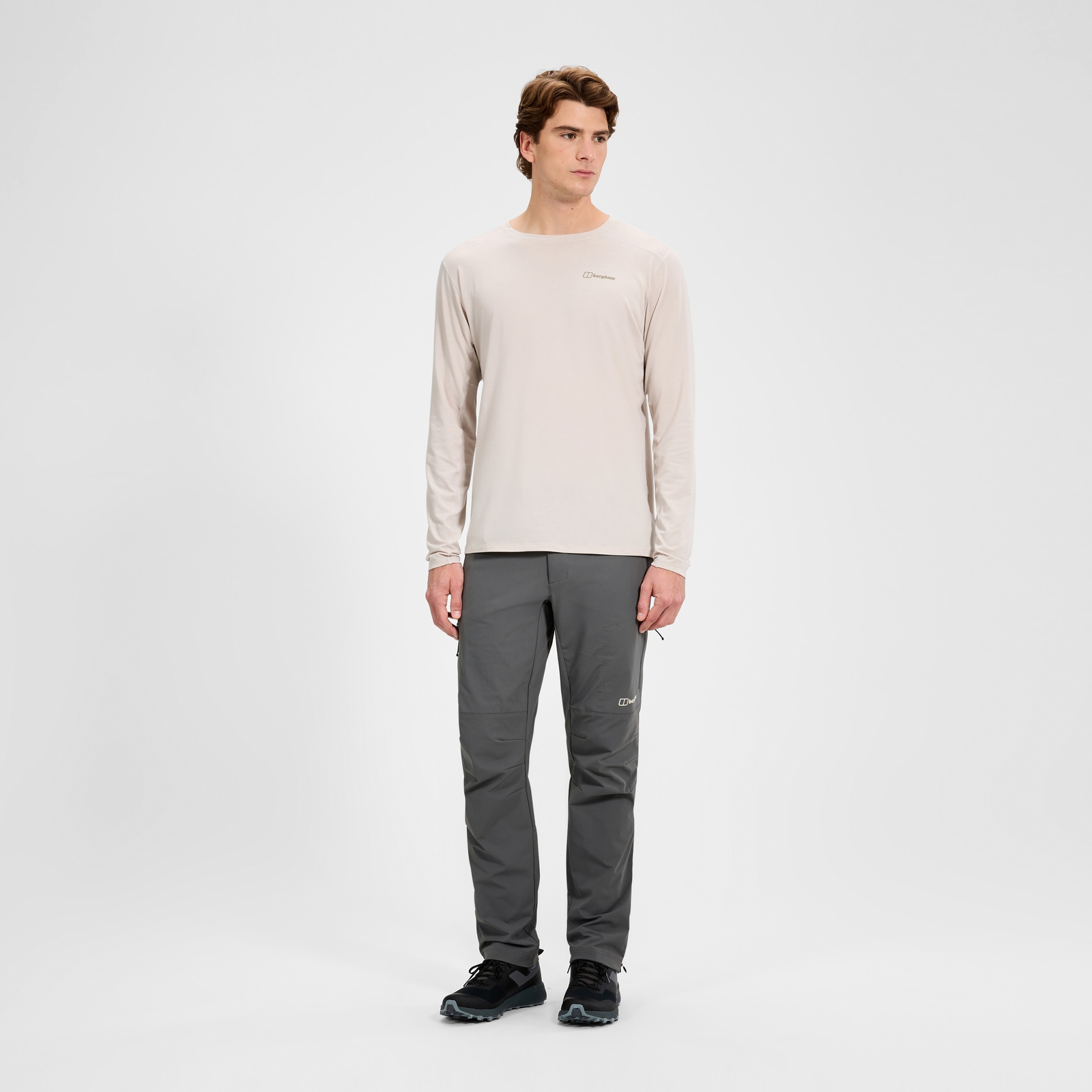 Image of Men's Delta Long Sleeve Tech Tee - Grey