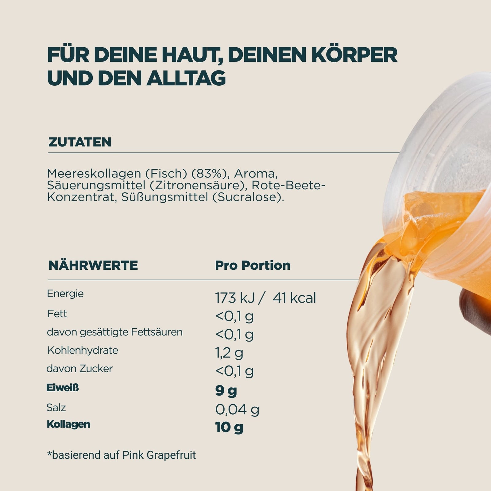 Meereskollagen - 360G, 30Portionen - Pink Grapefruit — Bild 5