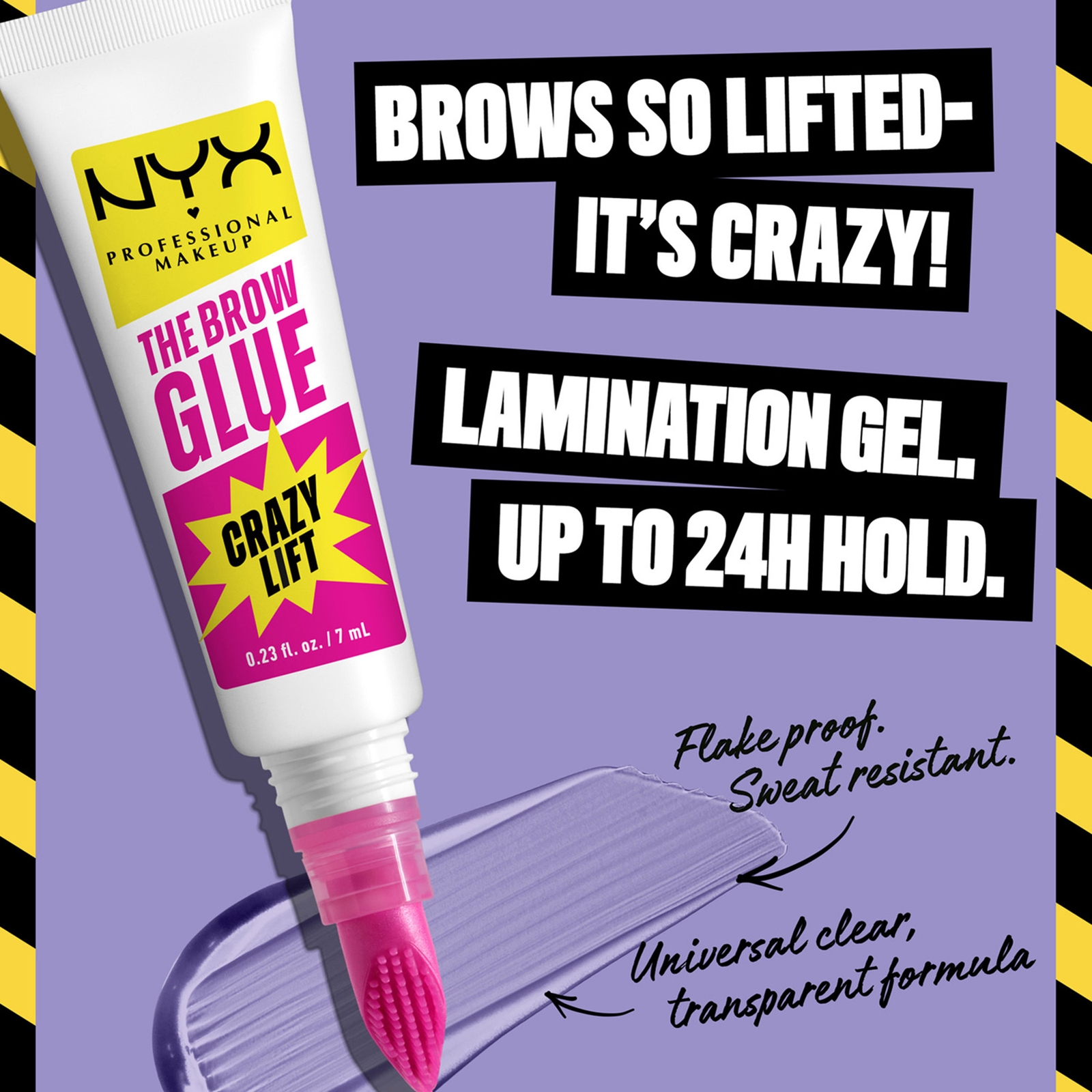 Thumbnail - NYX Professional Makeup The Brow Glue Crazy Lift, Brow Lamination Gel- Transparent