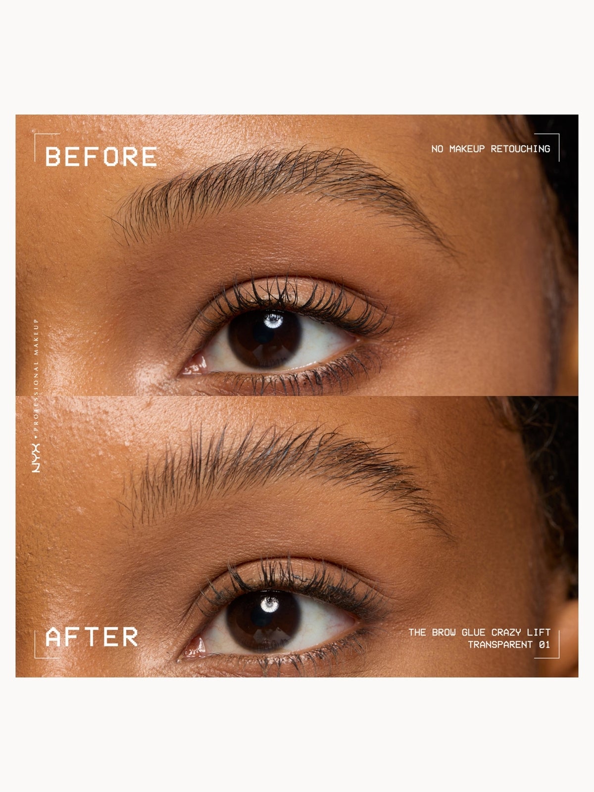 NYX Professional Makeup The Brow Glue Crazy Lift, Brow Lamination Gel- Transparent 2