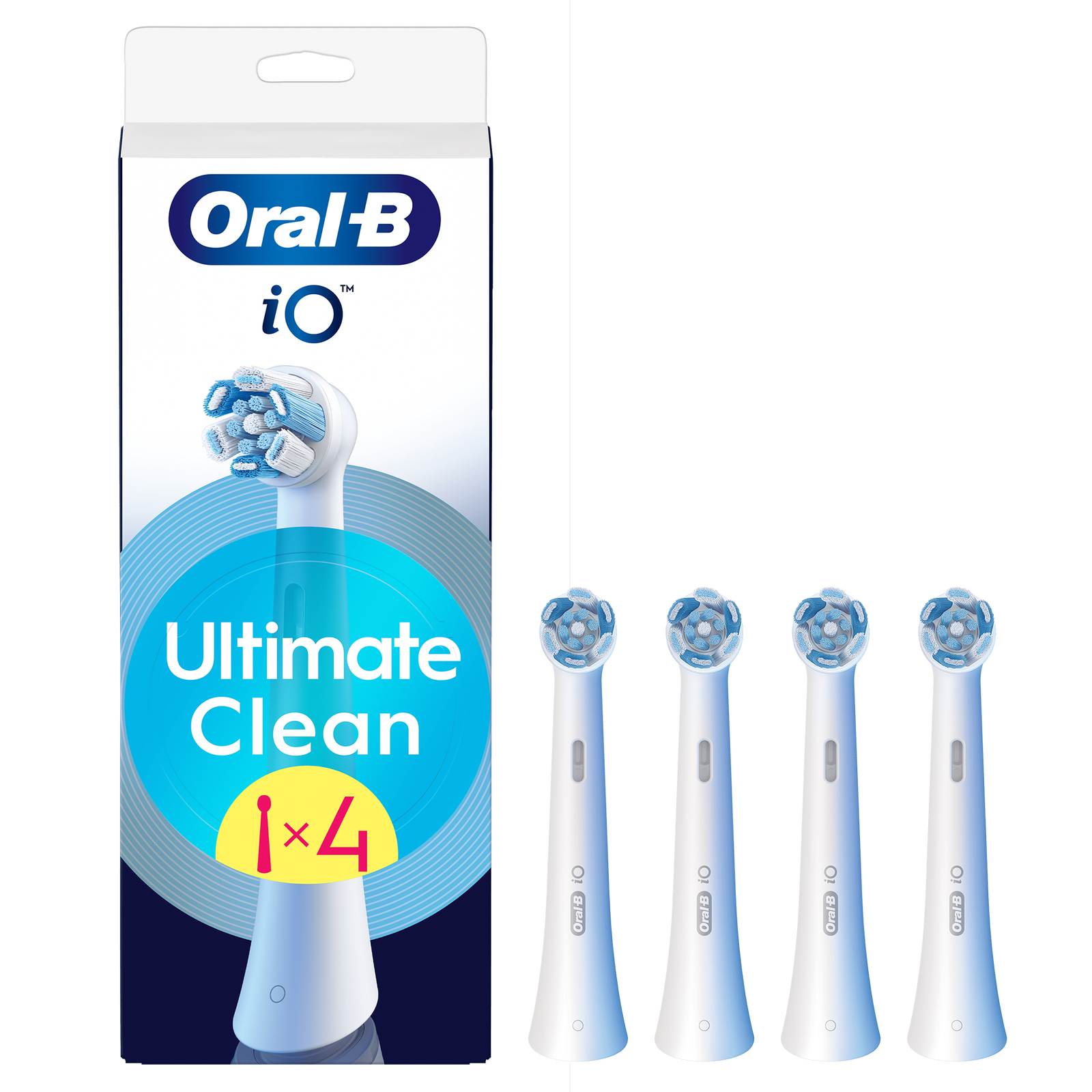 Oral-B iO Ultimate Clean Toothbrush Heads White 4 Pack