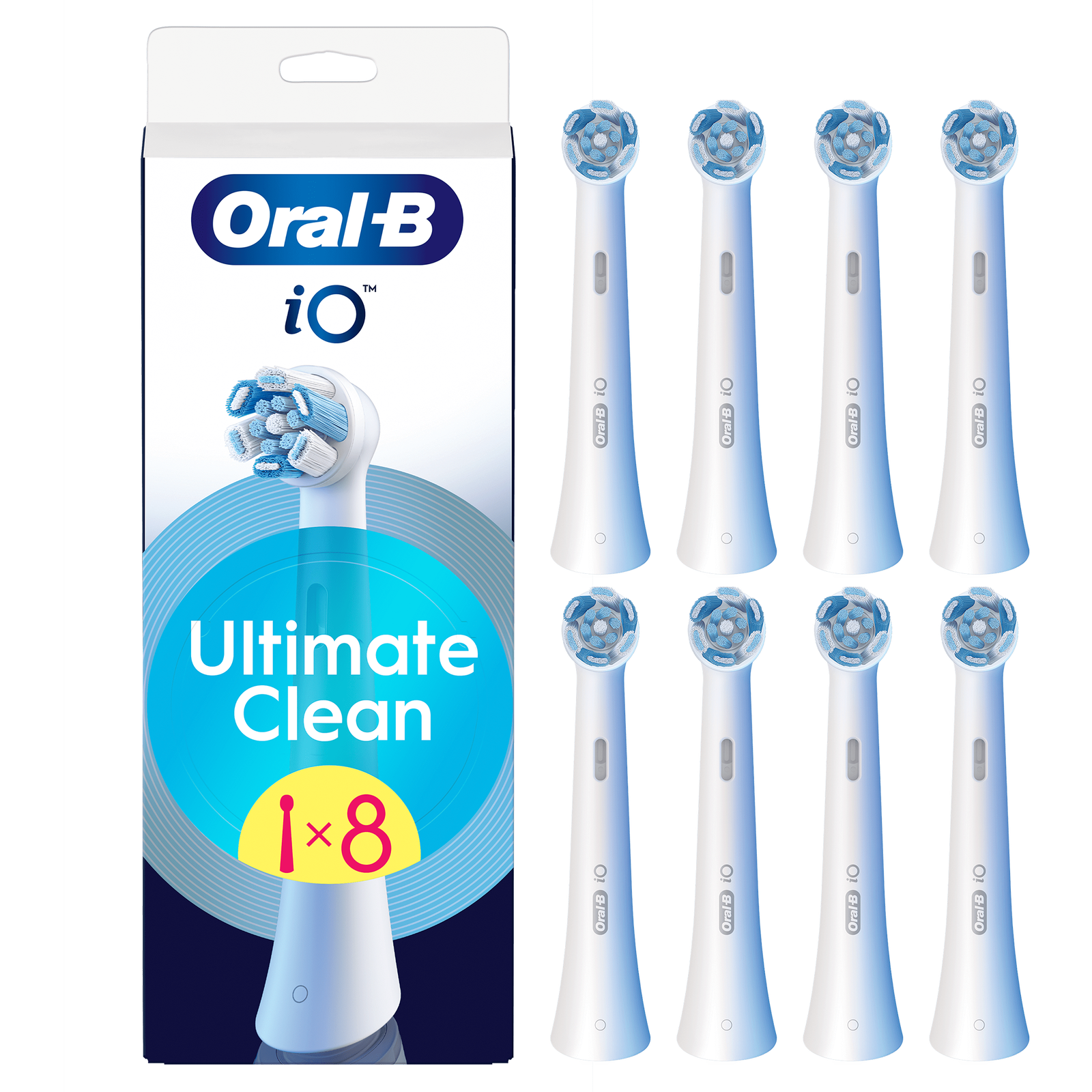 Oral-B iO Ultimate Clean Toothbrush Heads White 8 Pack