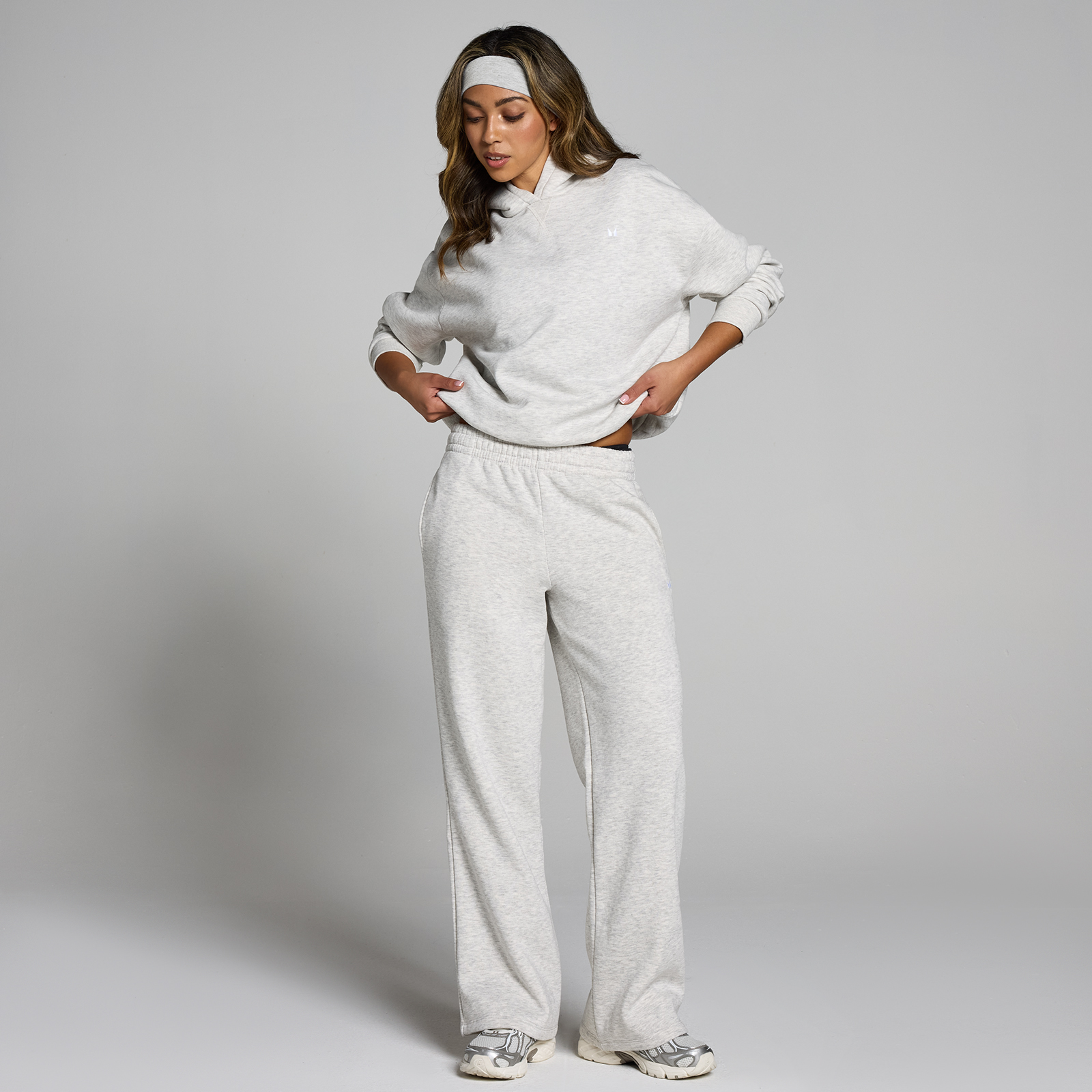 Thumbnail - MP Damen Basics Gerade Jogginghose - Hellgrau Meliert - L