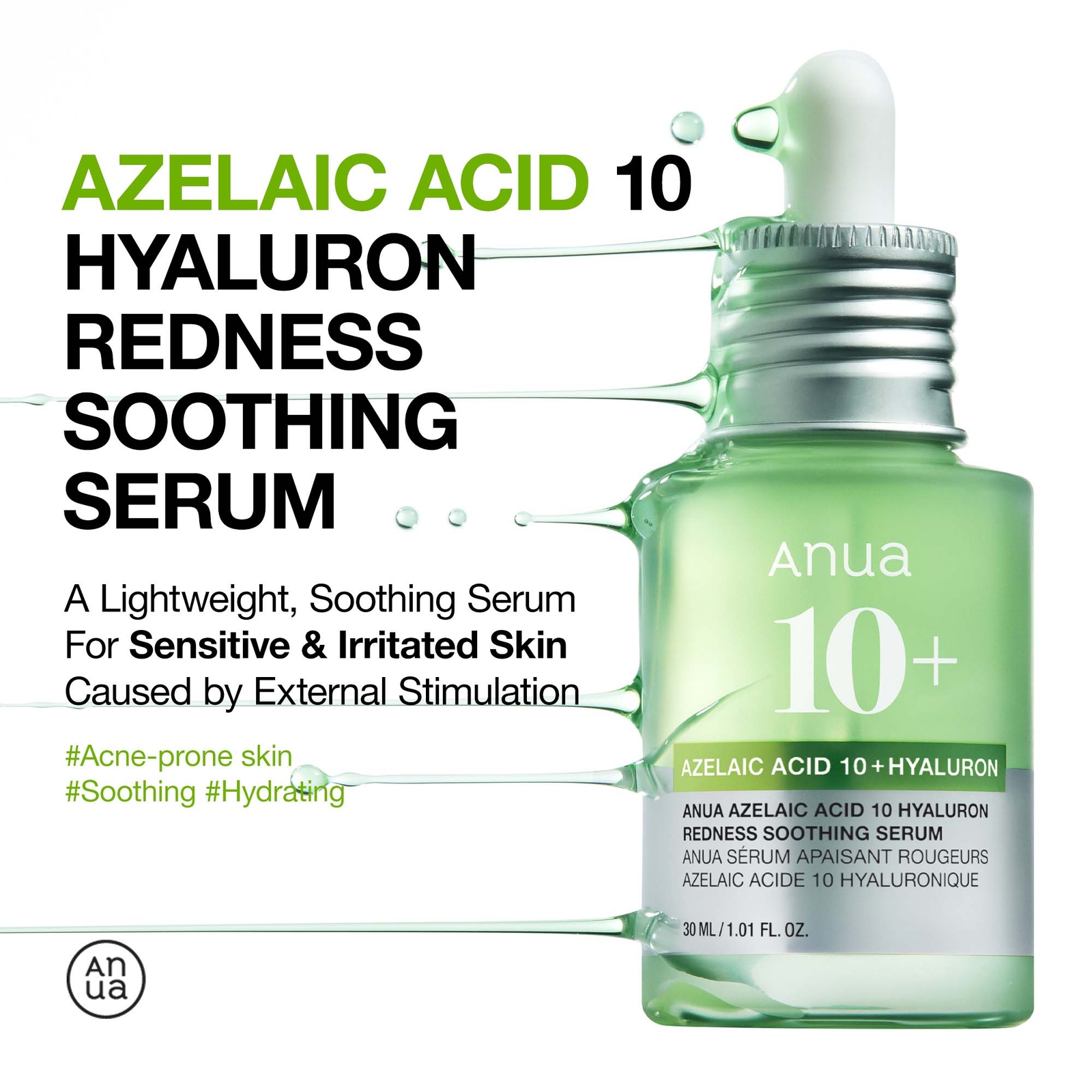 Thumbnail - Anua Azelaic Acid 10 Hyaluron Redness Soothing Serum 30ml