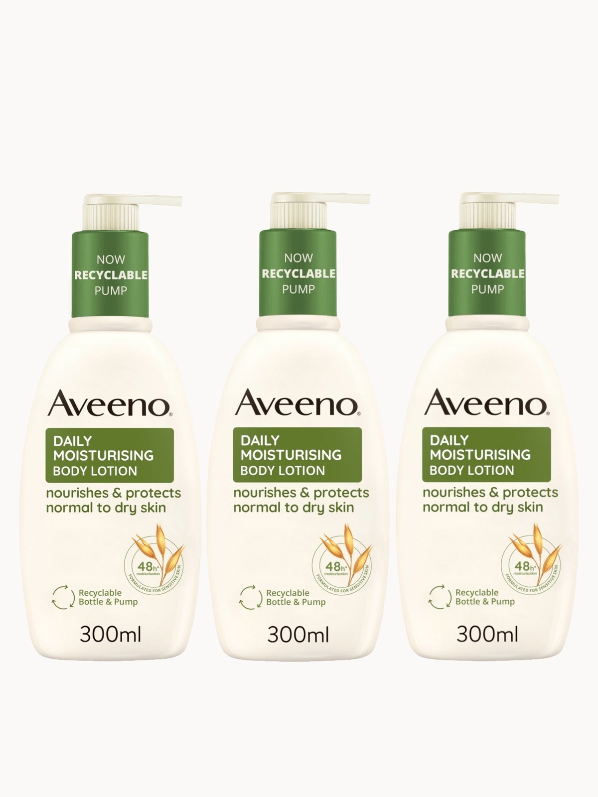 Aveeno Daily Moisturising Lotion Trio for Instant and Long Lasting Hydration 900ml Mega Bundle