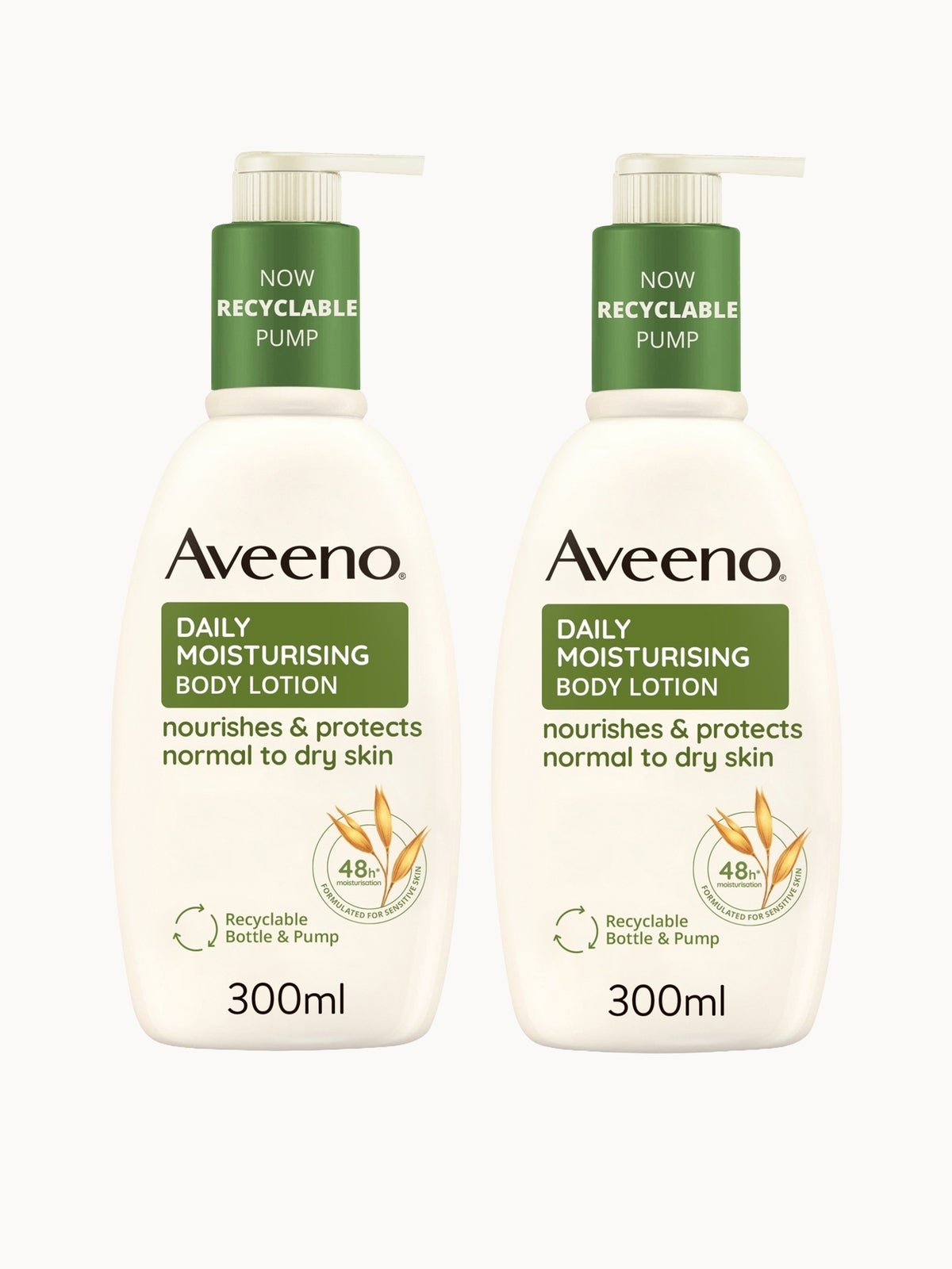 Aveeno Daily Moisturising Lotion Duo for Instant and Long Lasting Hydration 600ml Mega Bundle