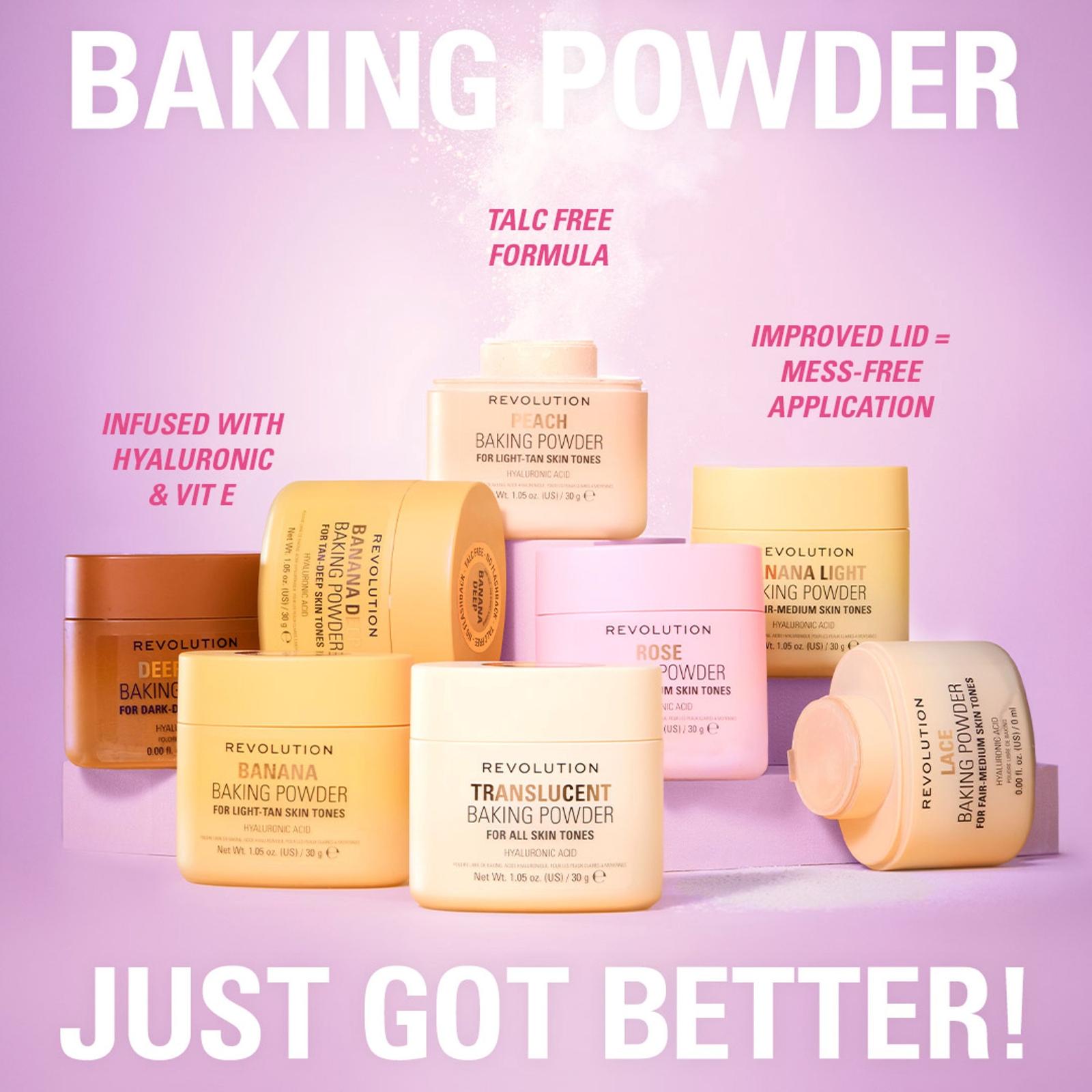 Thumbnail - Revolution Loose Baking Powder (Various Shades) - Rose