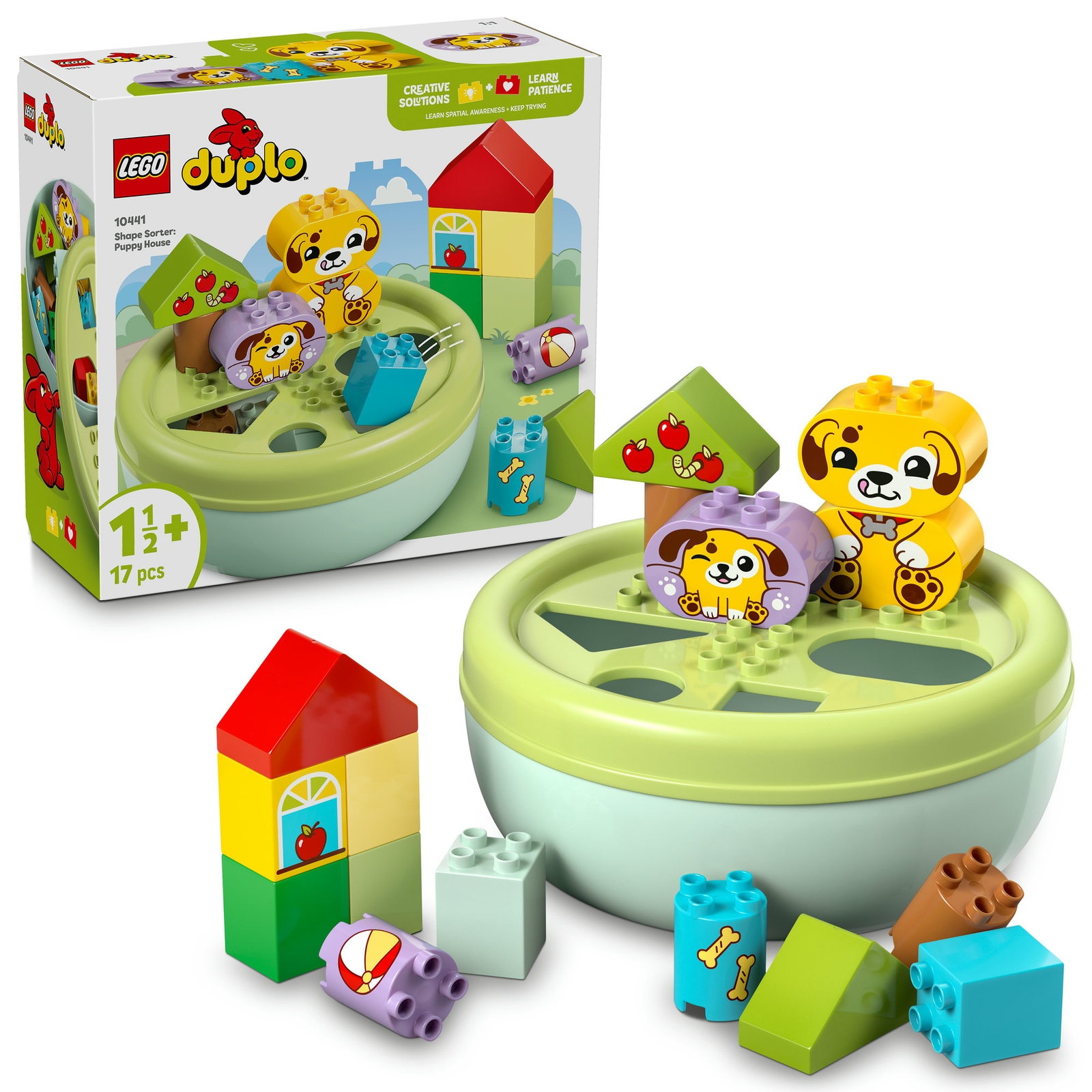 Image of LEGO® DUPLO® My First Shape Sorter: Puppy House Toddler Learning Toy 10441