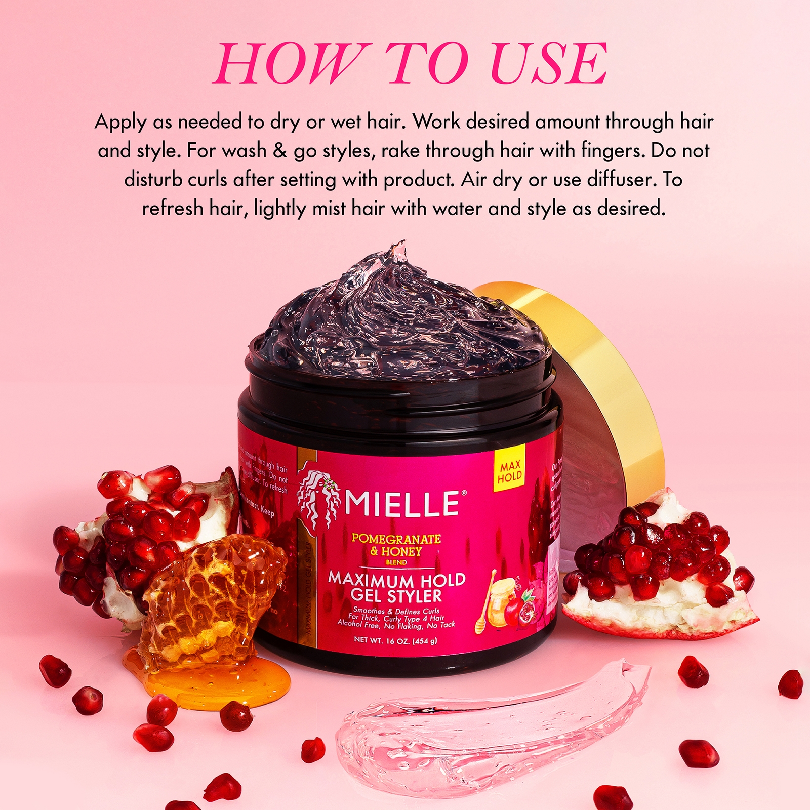 Thumbnail - Mielle Organics Pomegranate & Honey Maximum Hold Gel Styler 473ml