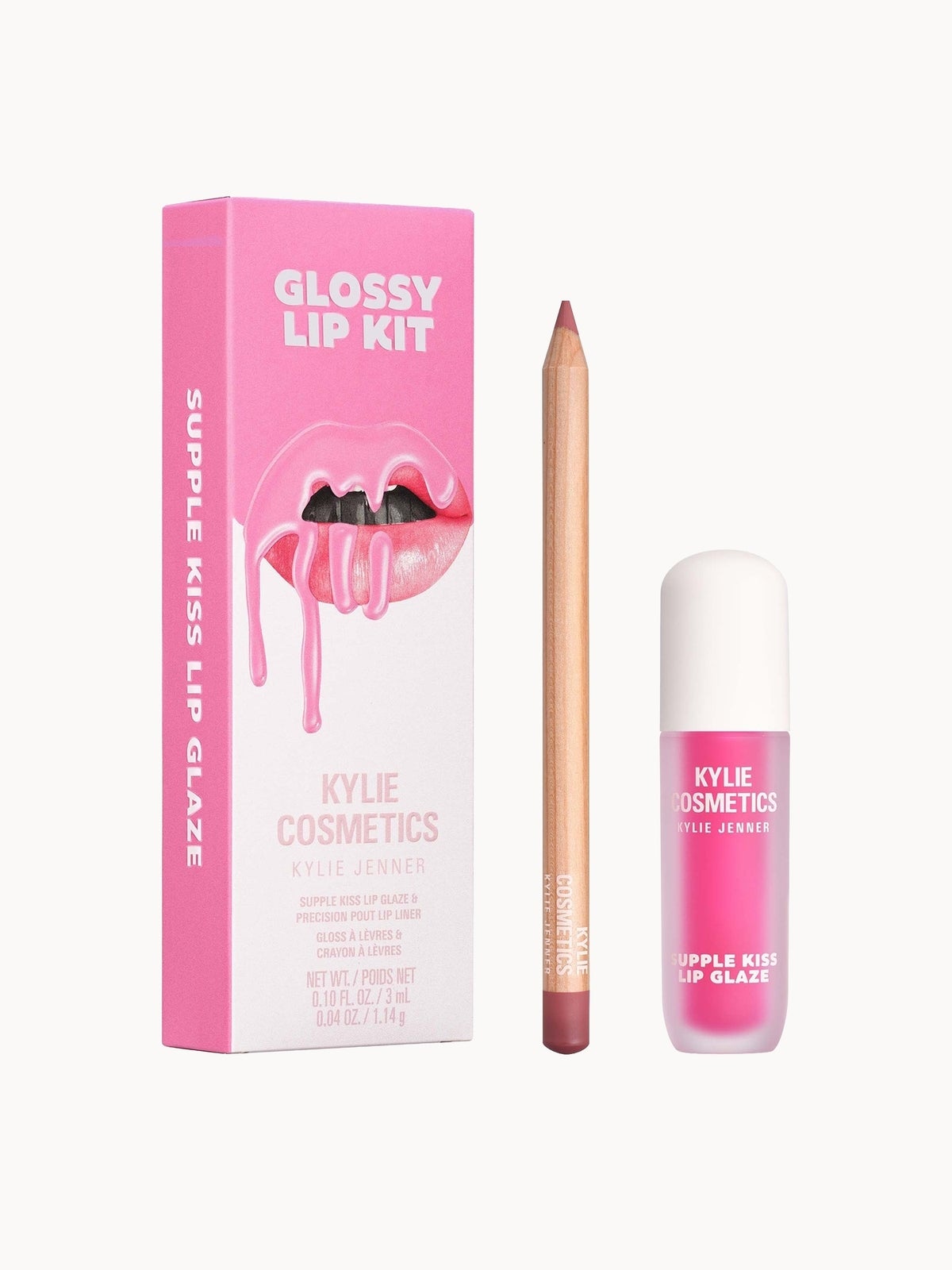 Kylie Cosmetics Glossy Lip Kit (Various Shades) - Candy Pink
