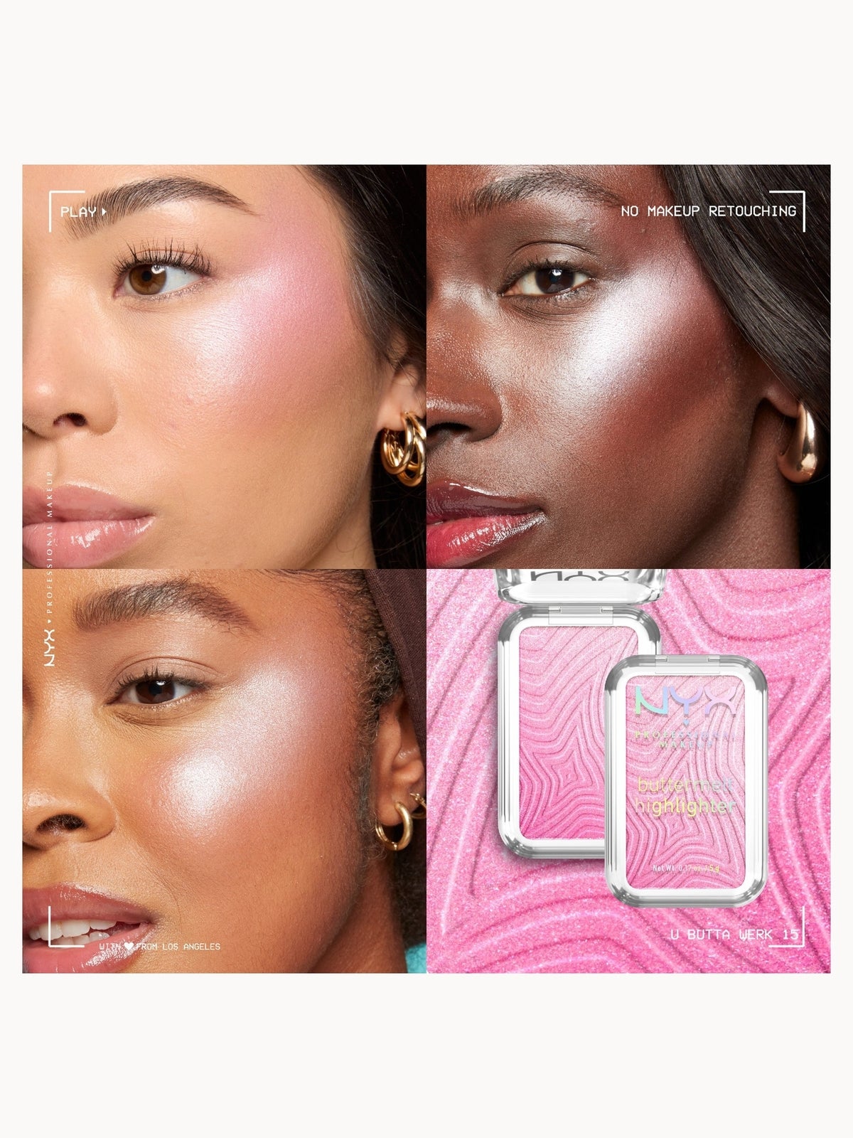 NYX Professional Makeup Buttermelt Highlighter 5g (Various Shades) - U Butta Werk 4