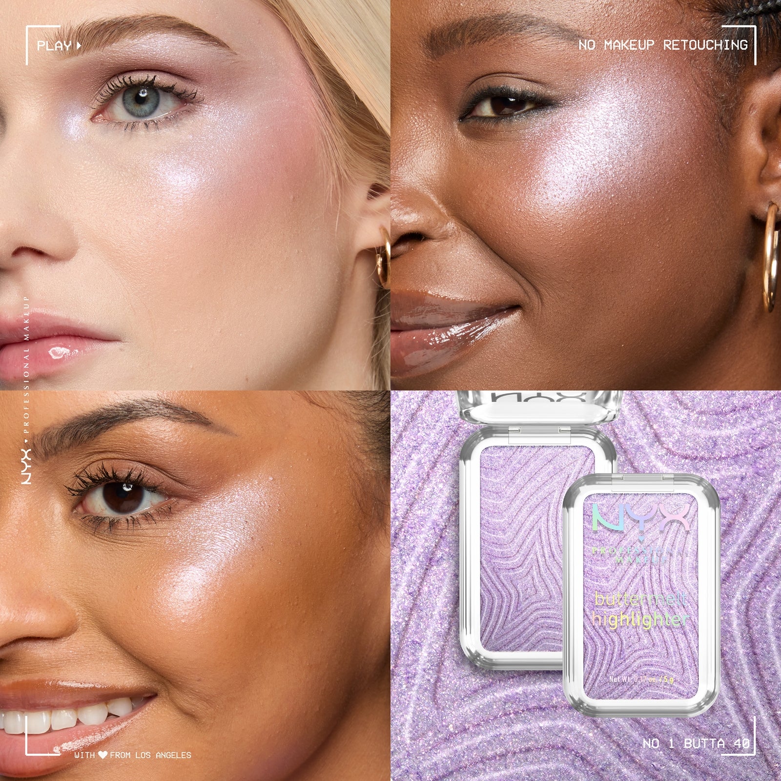 NYX Professional Makeup Buttermelt Highlighter 5g (Various Shades) - No 1 Butta 4