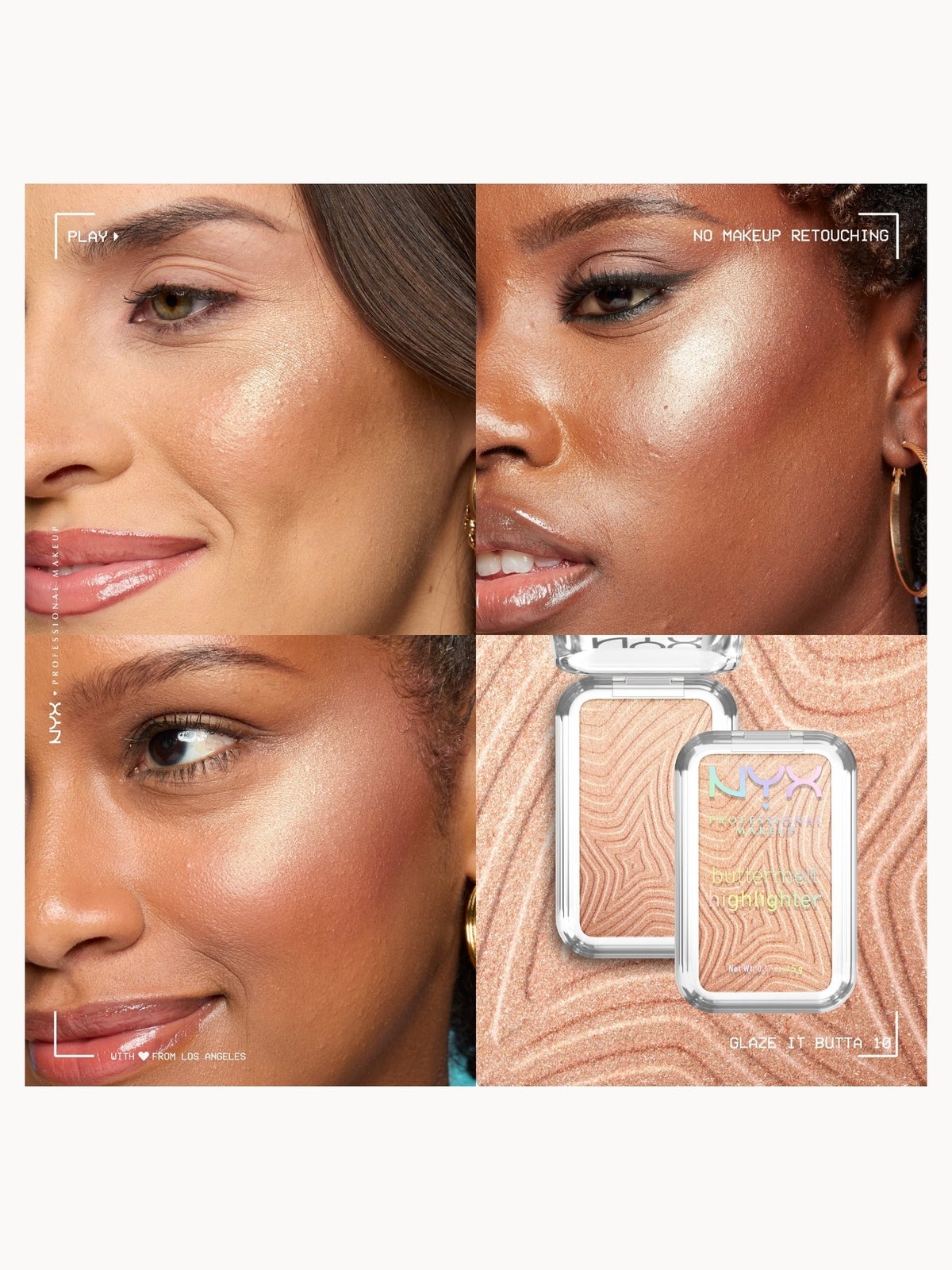 NYX Professional Makeup Buttermelt Highlighter 5g (Various Shades) - Glaze it Butta 4