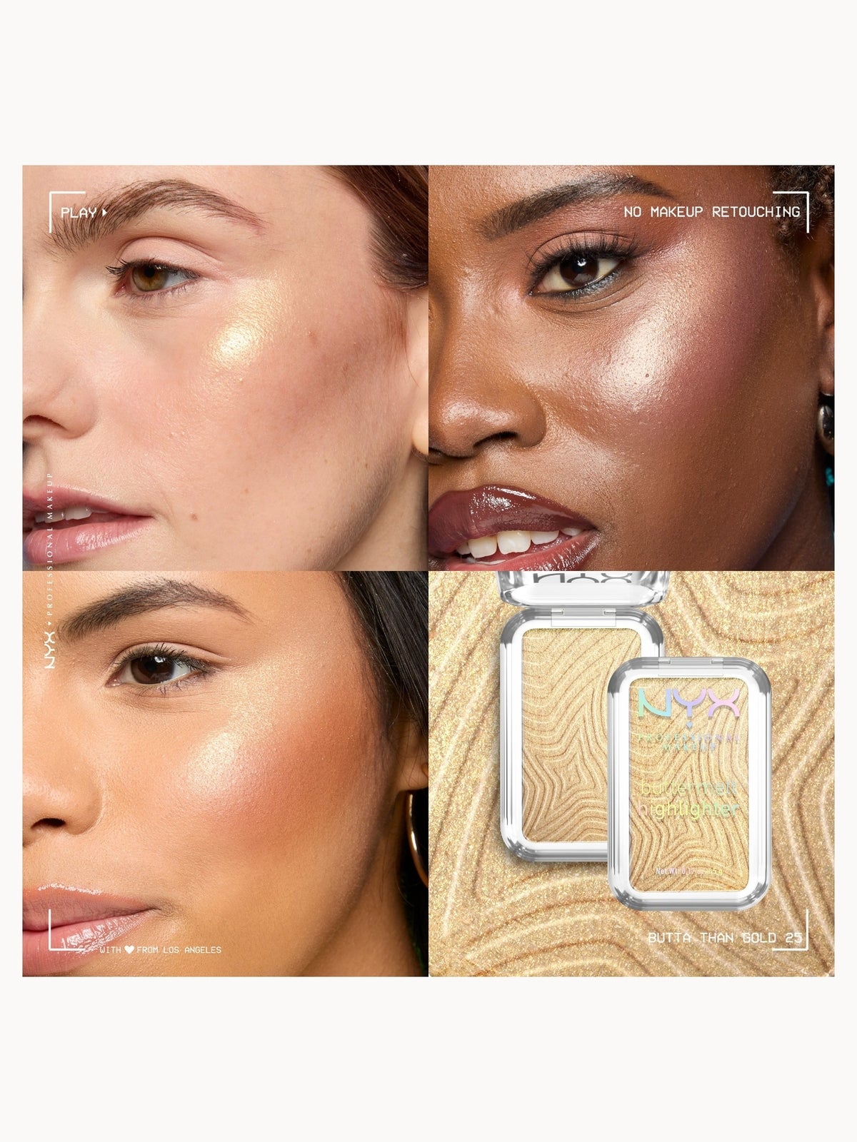 NYX Professional Makeup Buttermelt Highlighter 5g (Various Shades) - Butta Than Gold 4