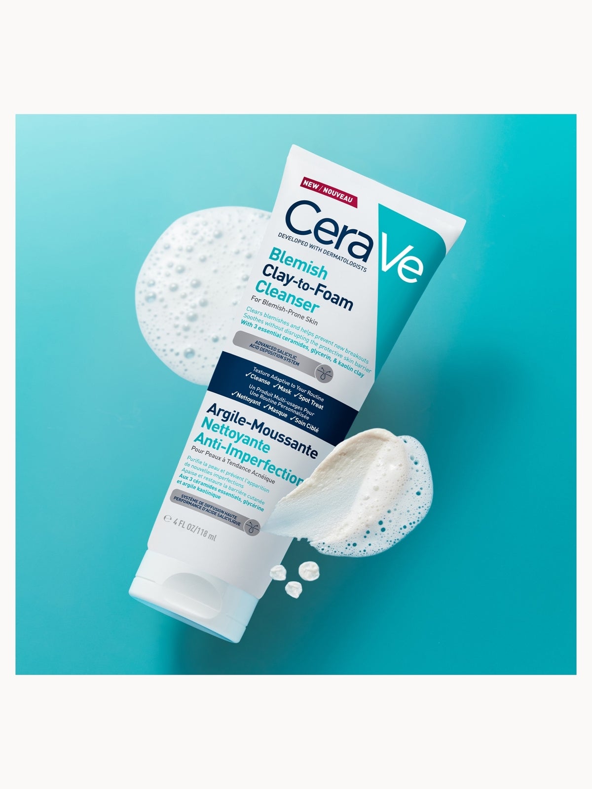 CeraVe Blemish Clay To Foam Cleanser 118ml 3