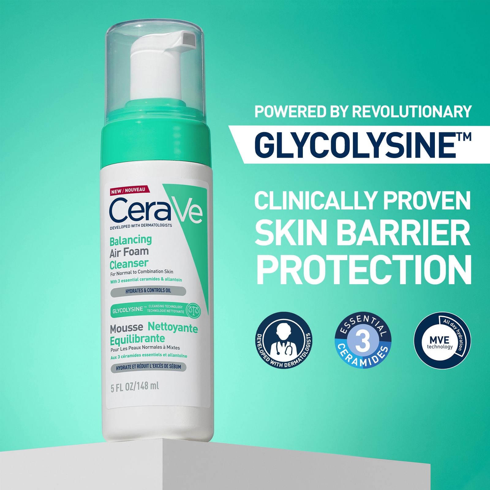 Thumbnail - CeraVe Balancing Air Foam Foaming Facial Cleanser 150ml