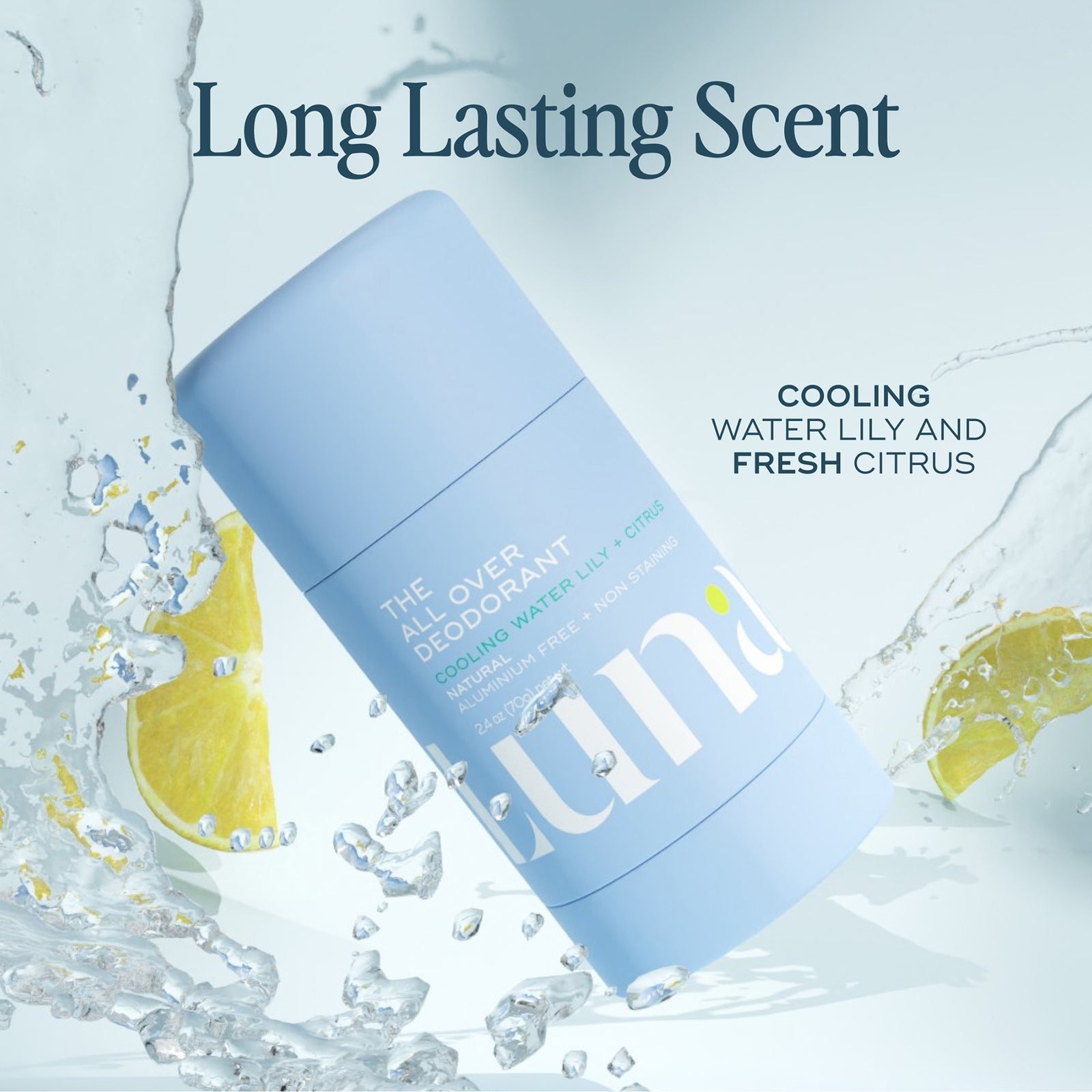 Luna Daily The All Over Deodorant™- Extra-strength, Natural, Non-Staining Body Deodorant Stick- Cooling 4