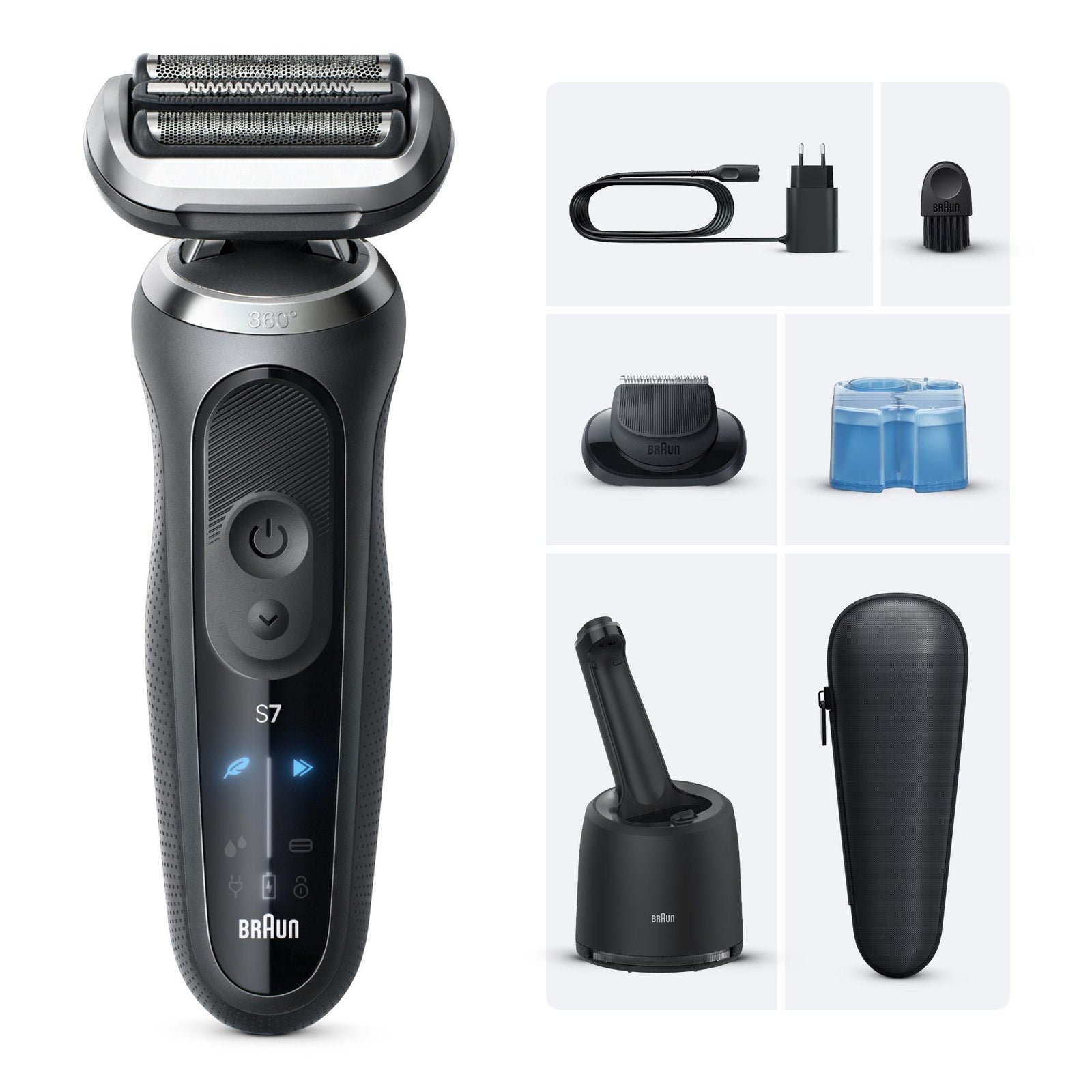 Men's Grey Braun Series 7 72-G7200cc Electric Shaver