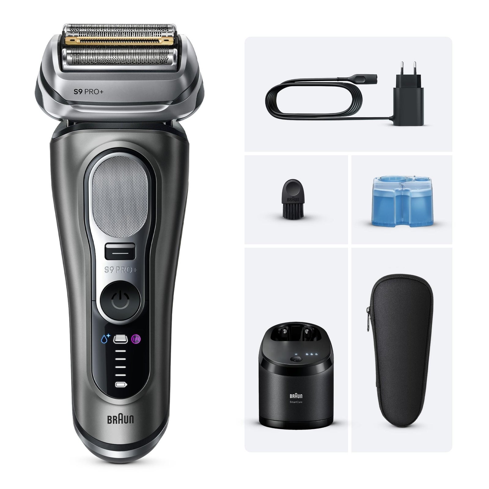 Men's Grey Braun Series 9 Pro+ 9665Cce Electric Shaver