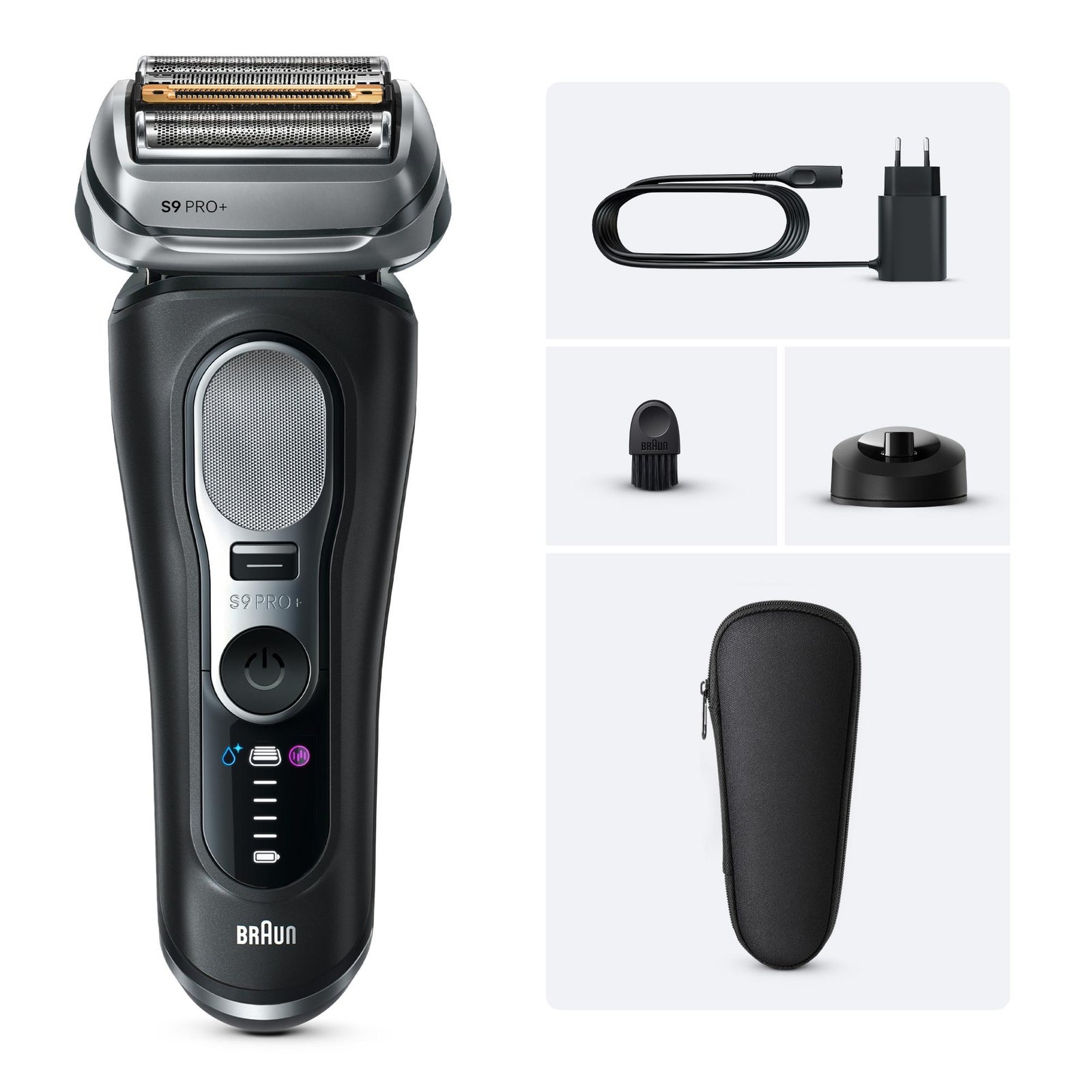 Men's Black Braun Series 9 Pro+ 9610Si Electric Shaver