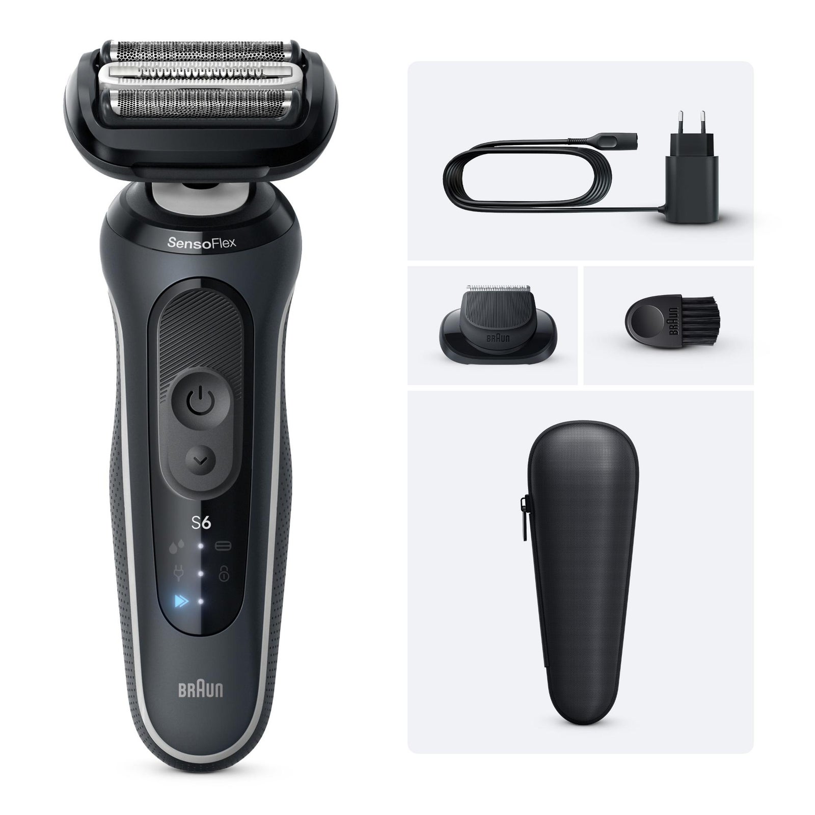 Men's Grey Braun Series 6 62-G1200si Electric Shaver