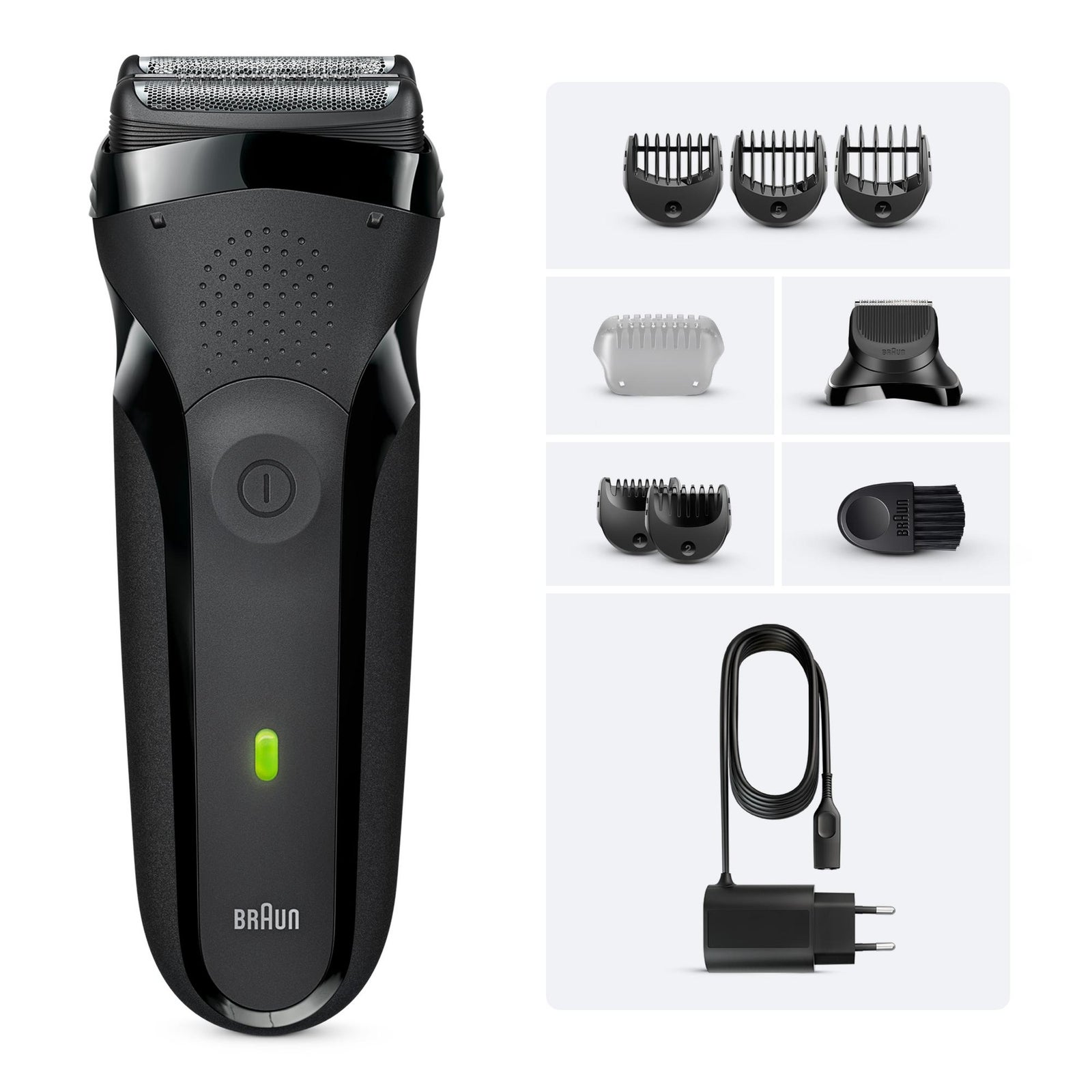 Braun Series 3 300BT Electric Shaver Men Dry Foil Razor Grey Beard Trimmer - Image 7