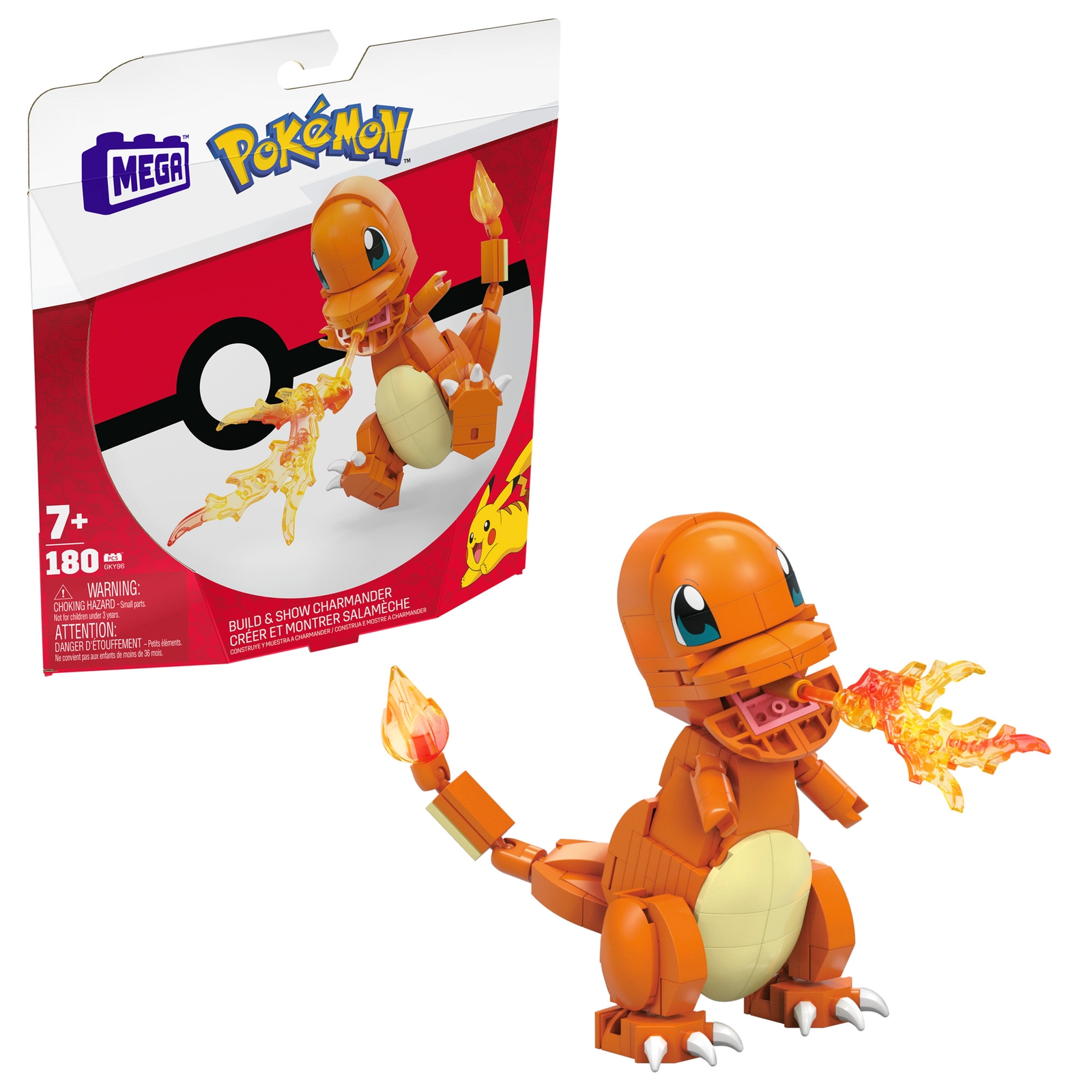 Image of MEGA Construx Pokémon Build & Show Charmander Figure (4 )
