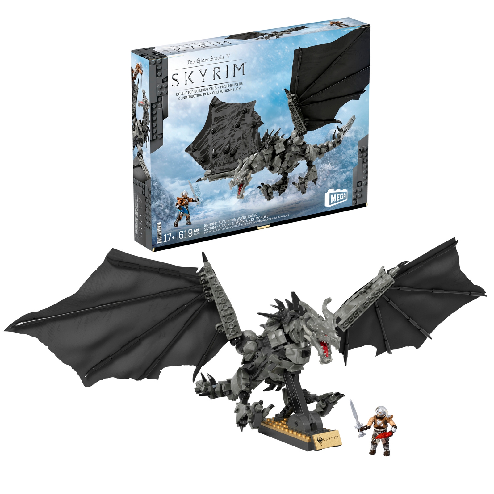 Image of MEGA Skyrim Alduin The World Eater Construction Set