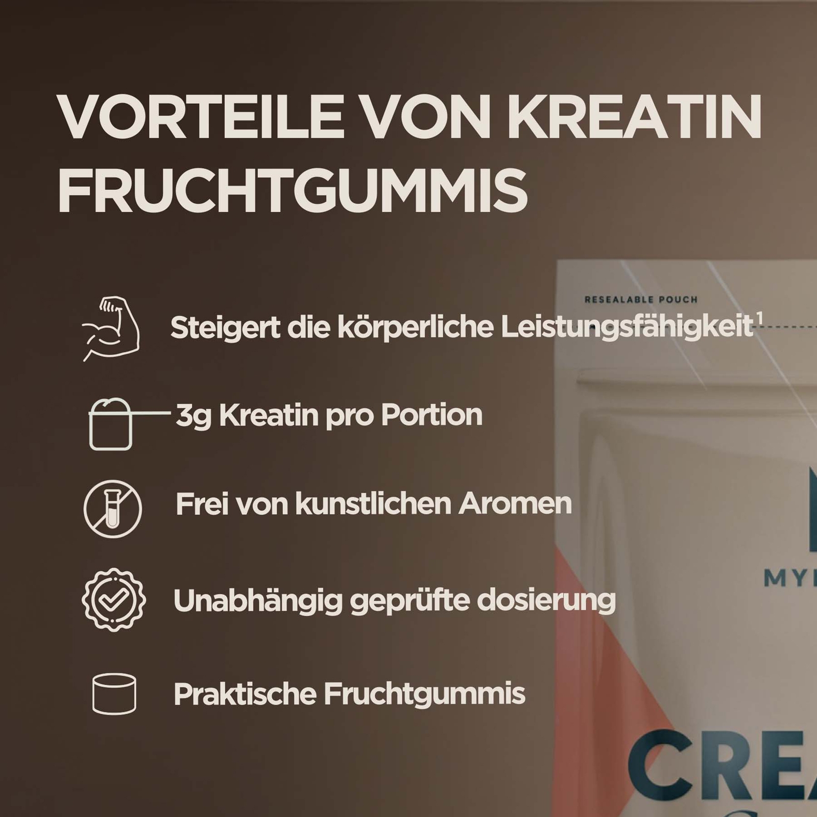 5059883487717 - Kreatin-Fruchtgummis - 90 GUMMIES - 30Portionen - Pfirsich 5059883487717 - Kreatin-Fruchtgummis - 90 GUMMIES - 30Portionen - Pfirsich