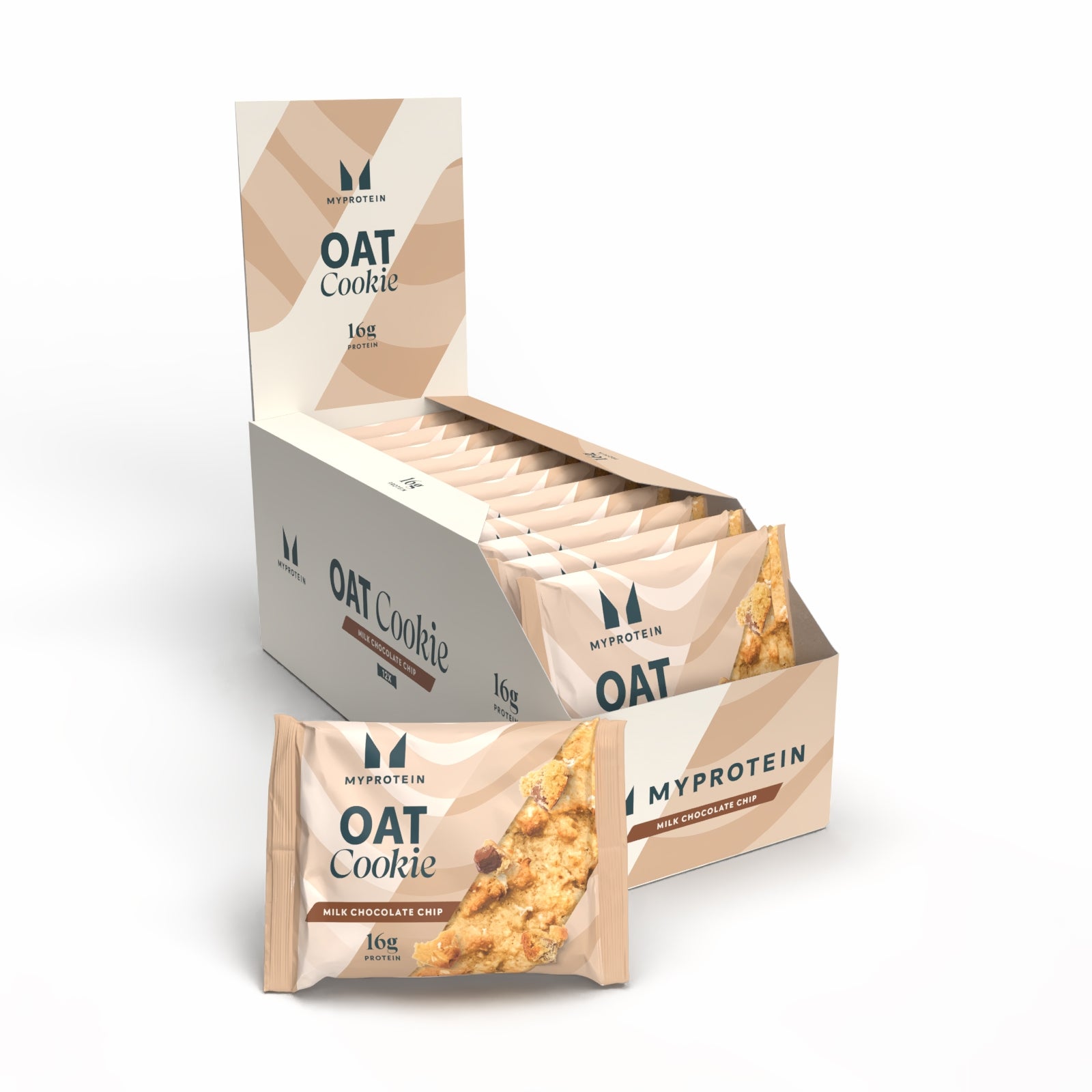 Białkowe Pieczone Ciasteczko - 12 x 75g - Milk Chocolate Chip (Oat)