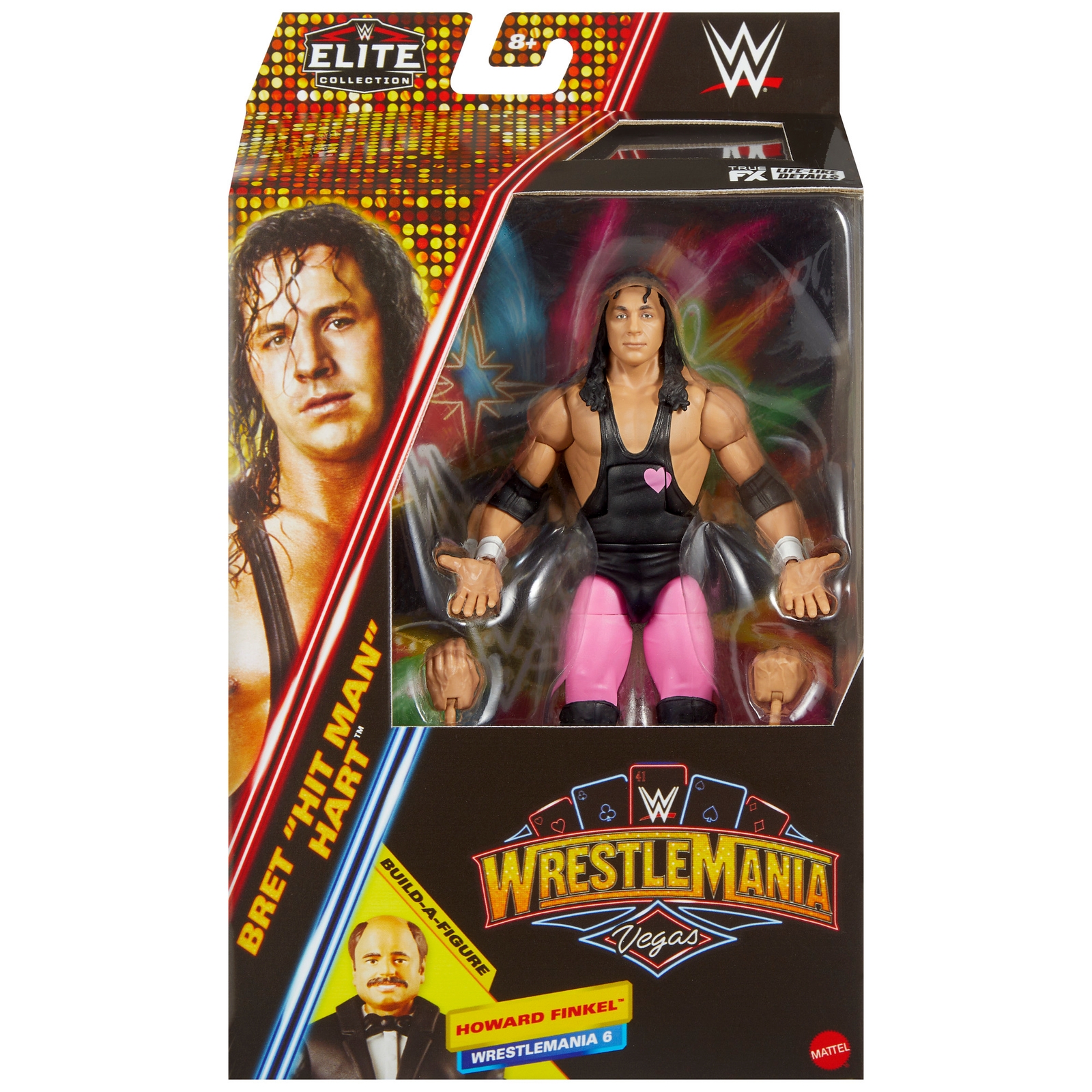 Image of WWE Elite Premium Live Event WrestleMania Bret Hart Action Figure (6 )