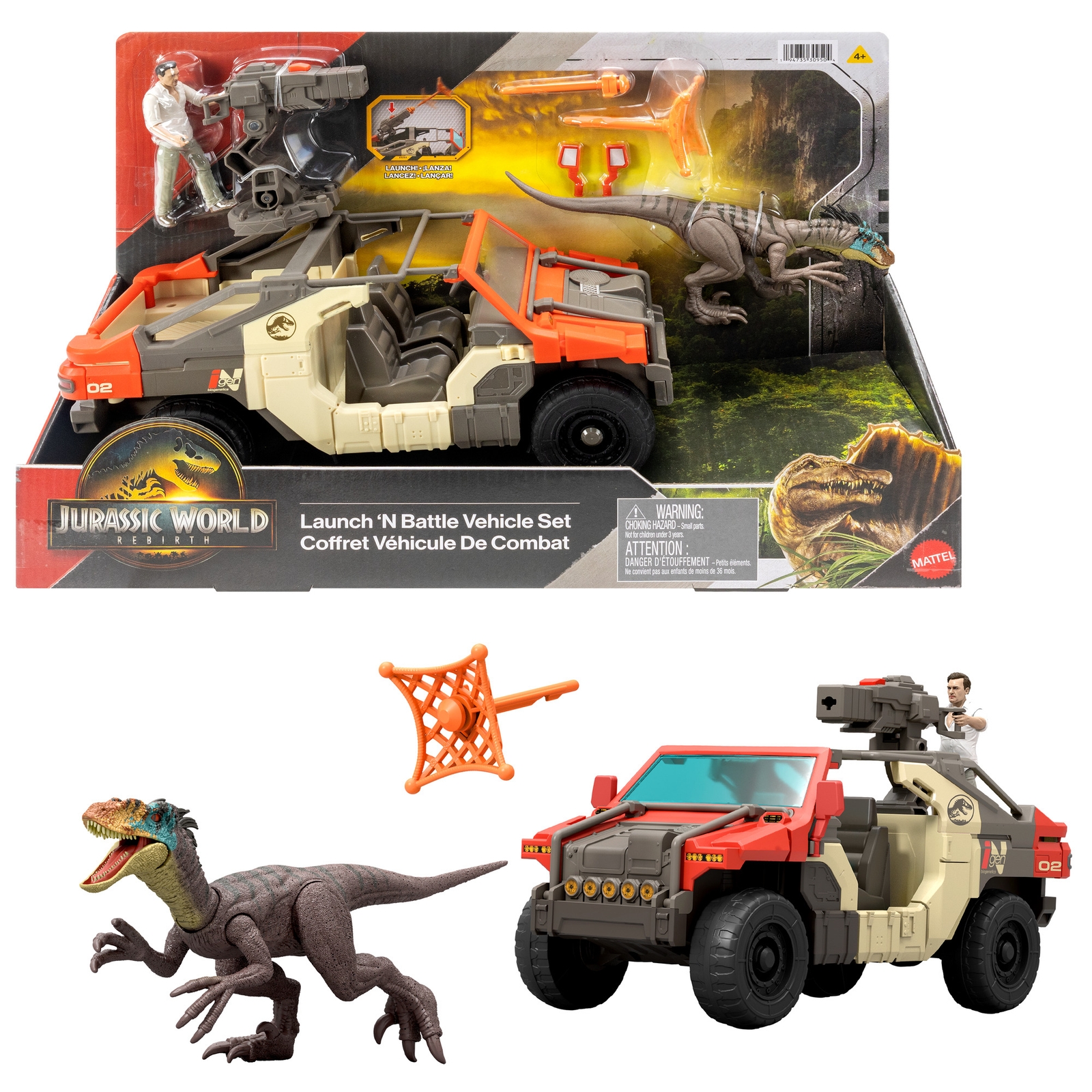 Image of Jurassic World Saga Launch 'N Battle Vehicle Set