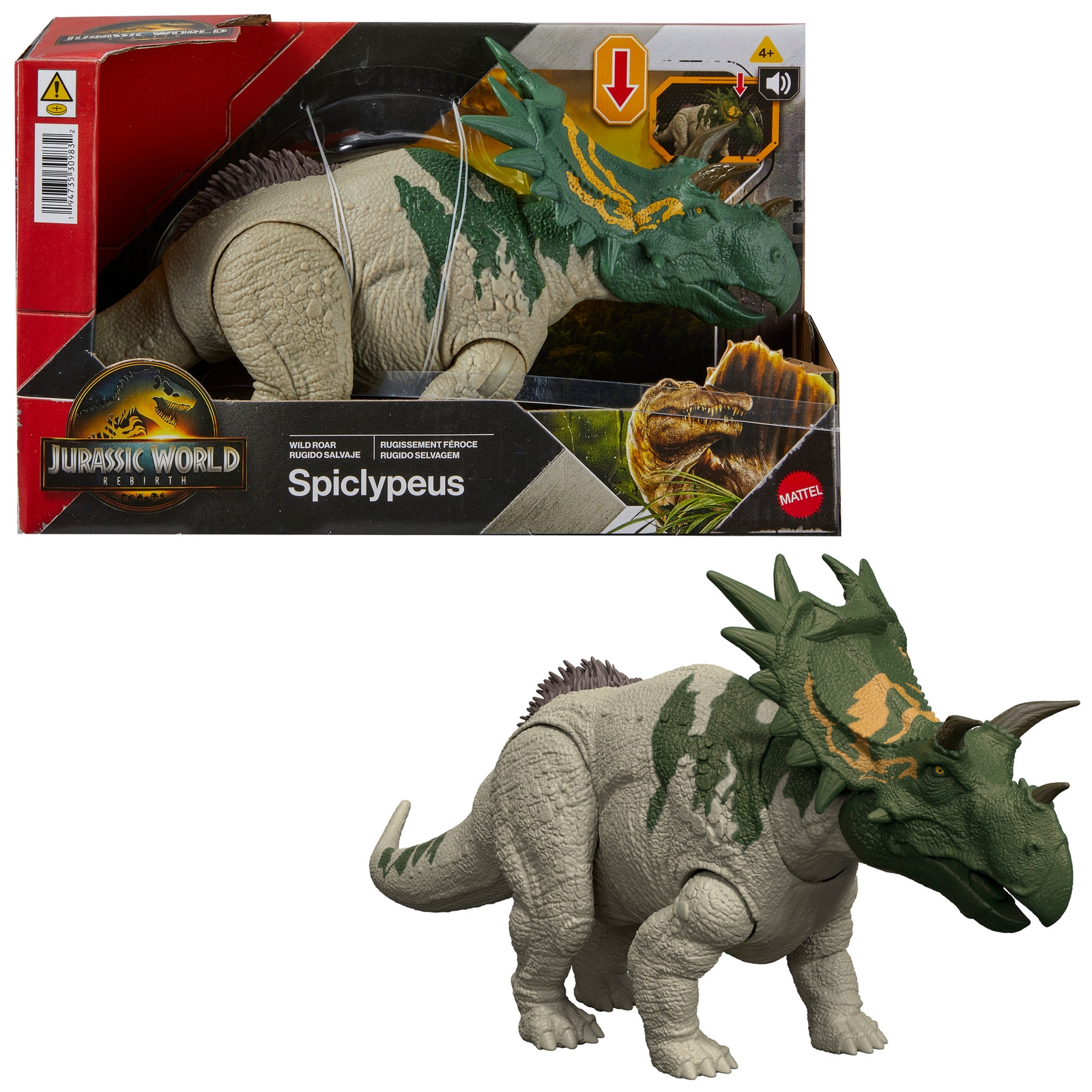 Image of Jurassic World Saga Wild Roar: Spiclypeus Dinosaur Figure