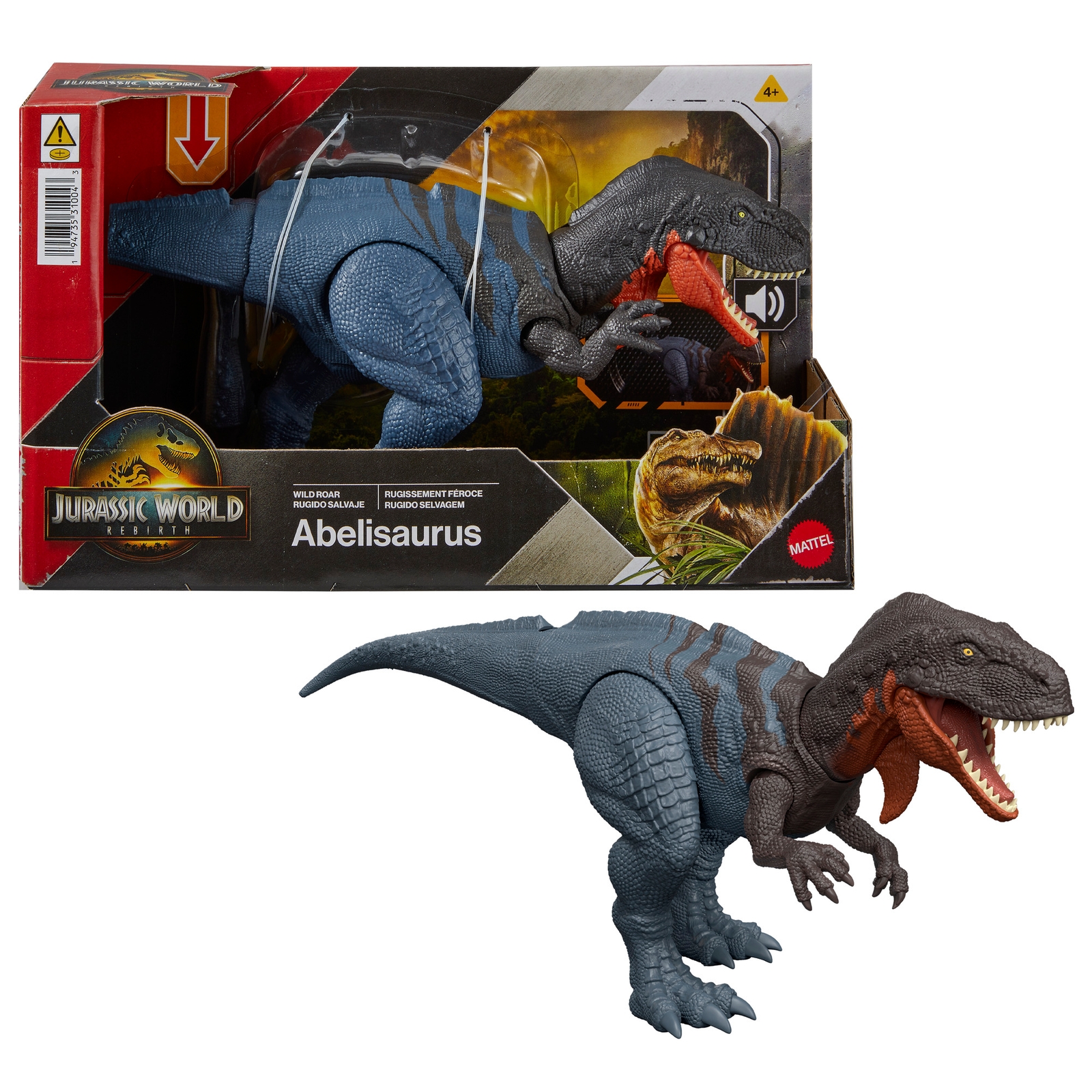Image of Jurassic World Saga Wild Roar: Abelisaurus Dinosaur Figure