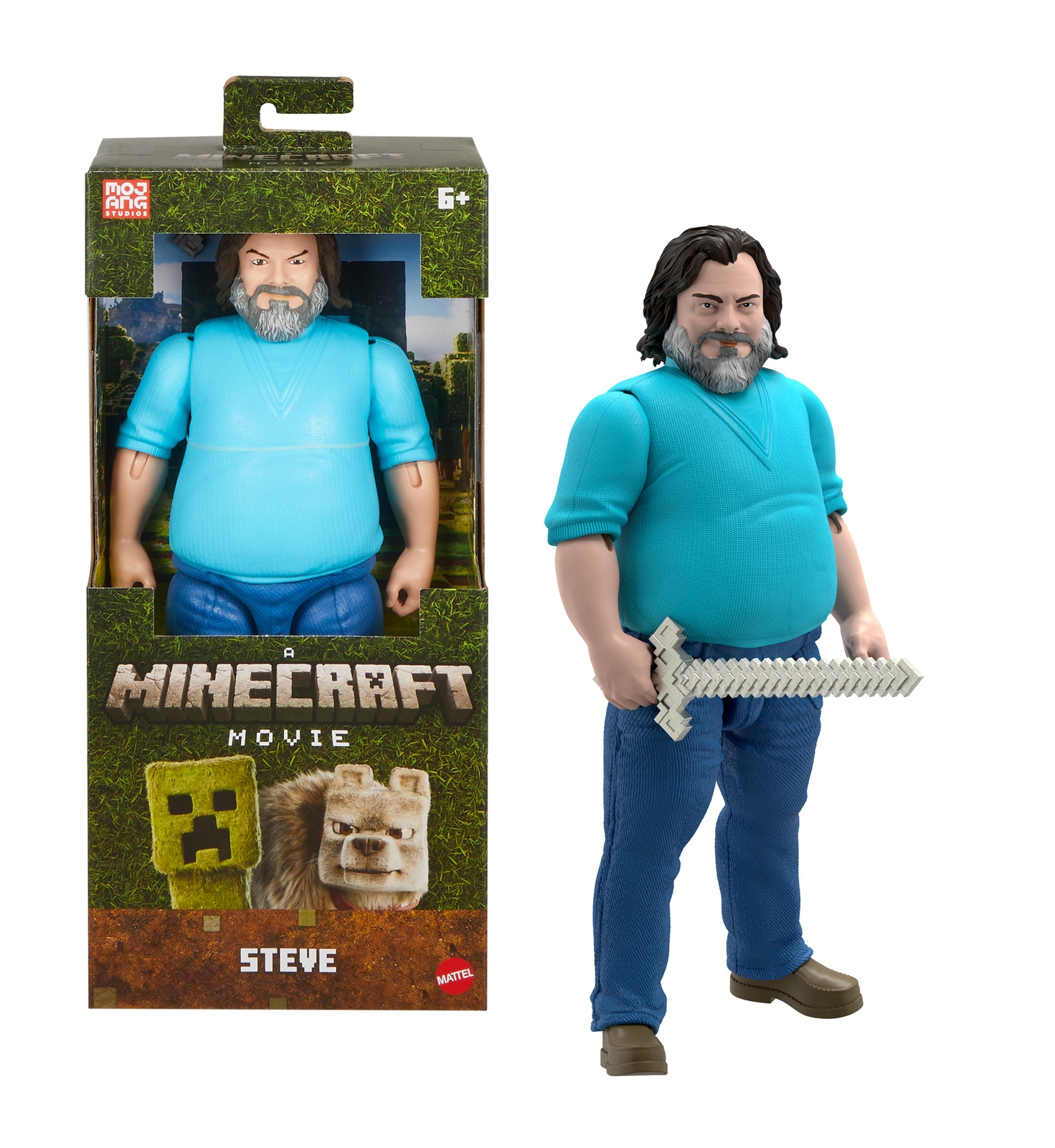 Minecraft Movie Large Steve Action Figure (12 )