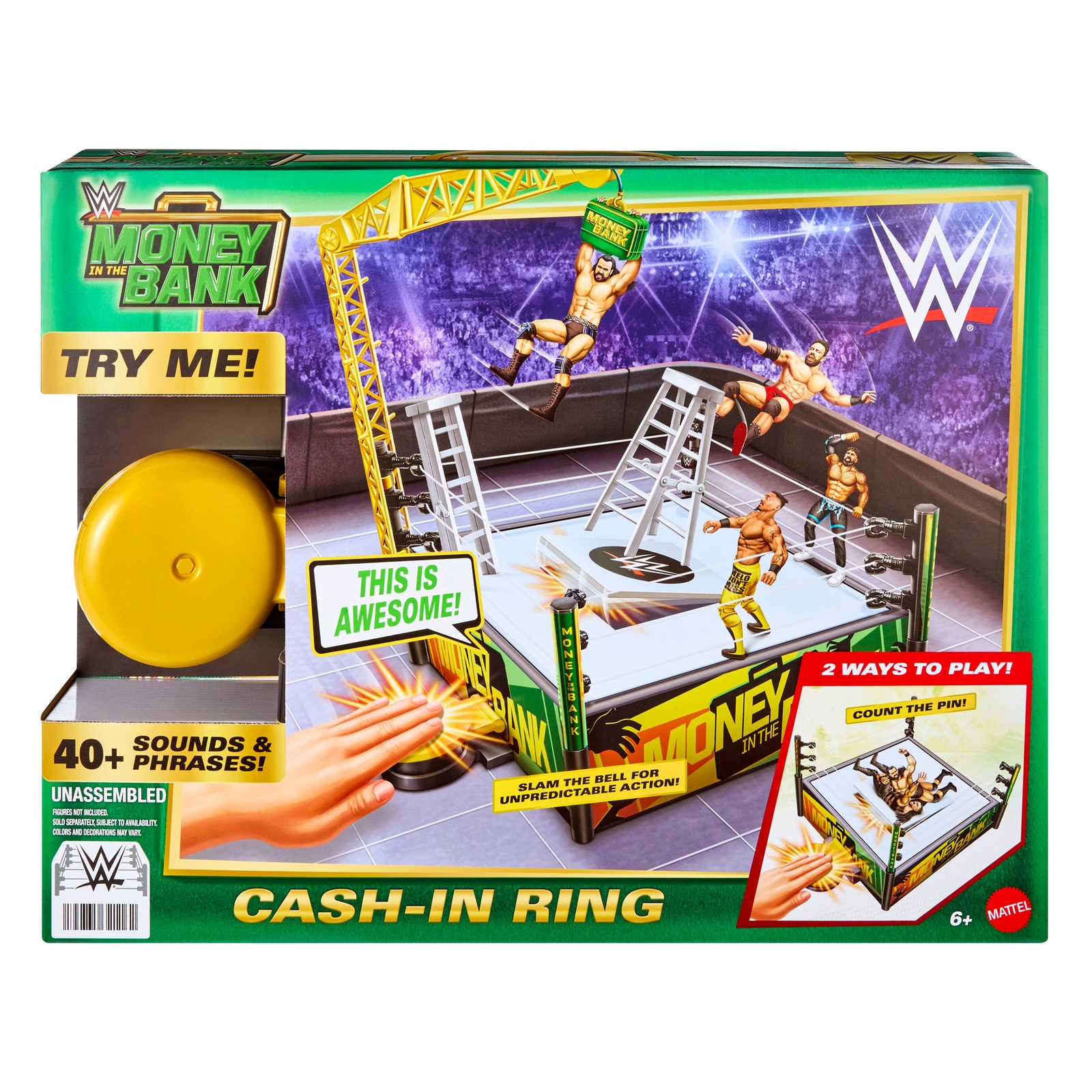 WWE 6  Money in the Bank Kickout Ring Playset