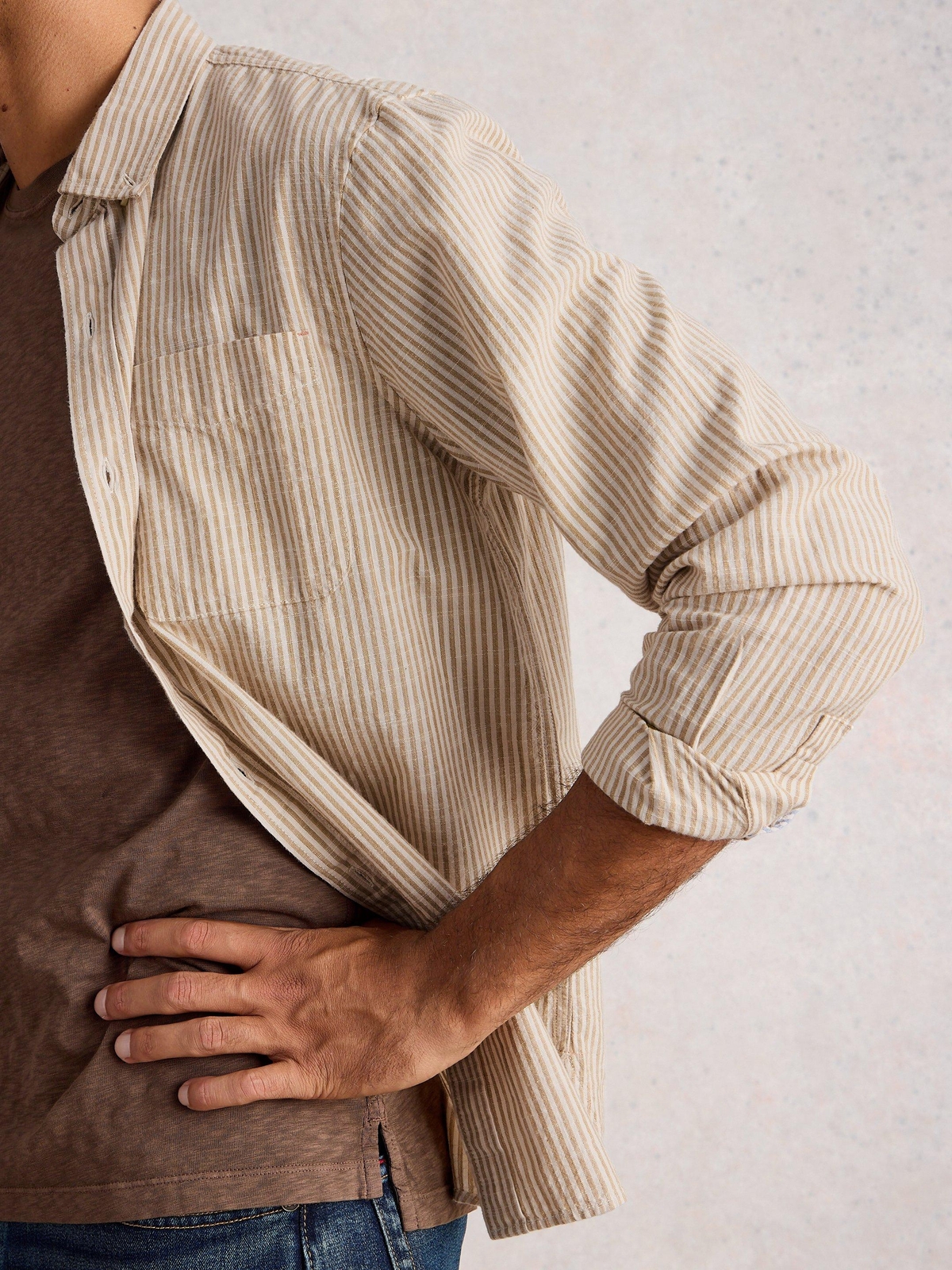 Gestreiftes Oxfordhemd Bruton - XXL