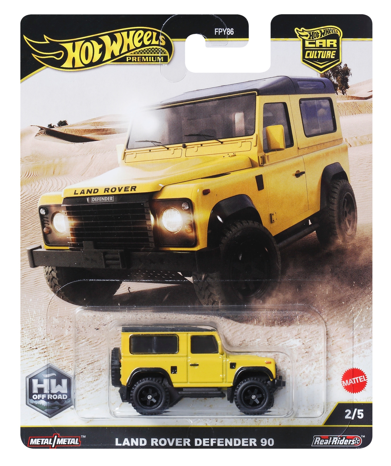 Hot Wheels Premium Car Off Road Land Rover Defender 90