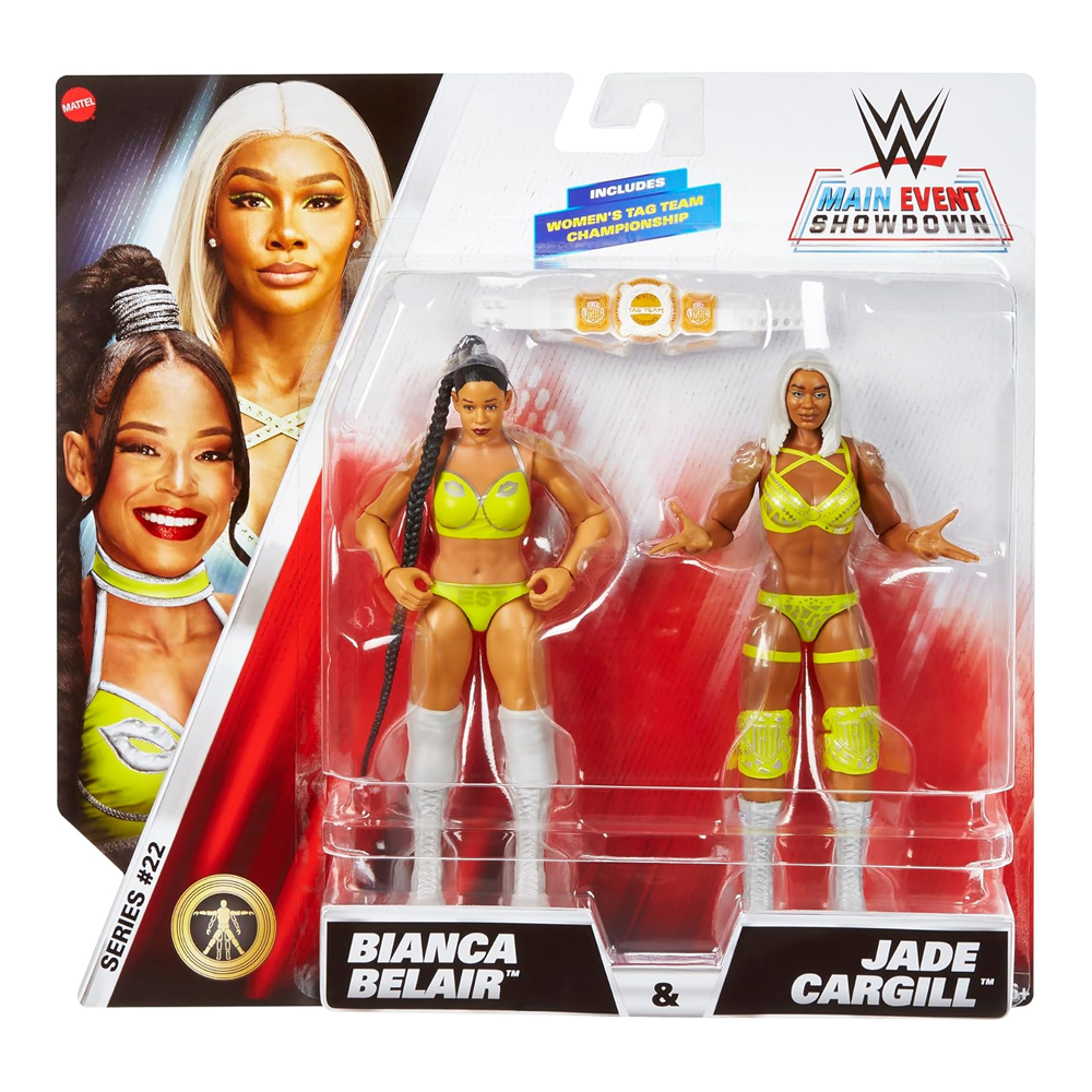 WWE Main Event Showdown 2-Pack Series 22 Jade Cargill & Bianca Belair Action Figures (6 )