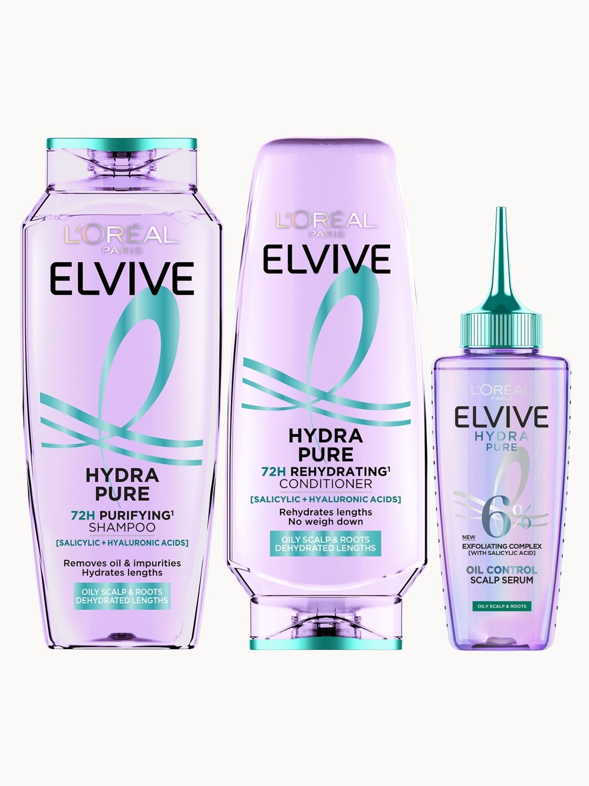L'Oréal Paris Elvive Hydra Pure Full Routine for Oily Roots and Dehydrated Lengths